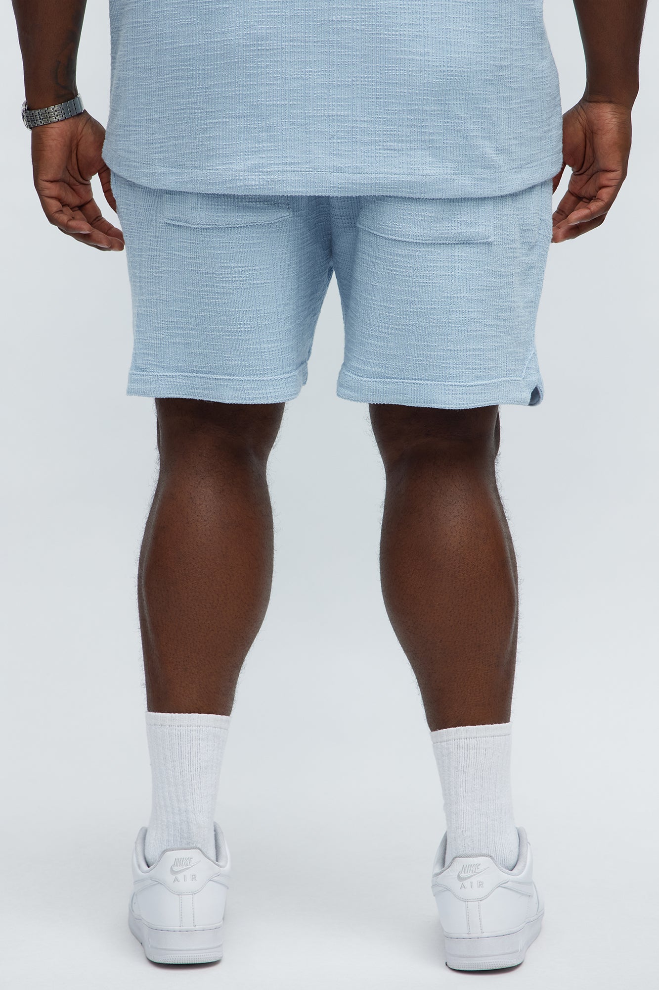 Dean Textured Short - Light Blue