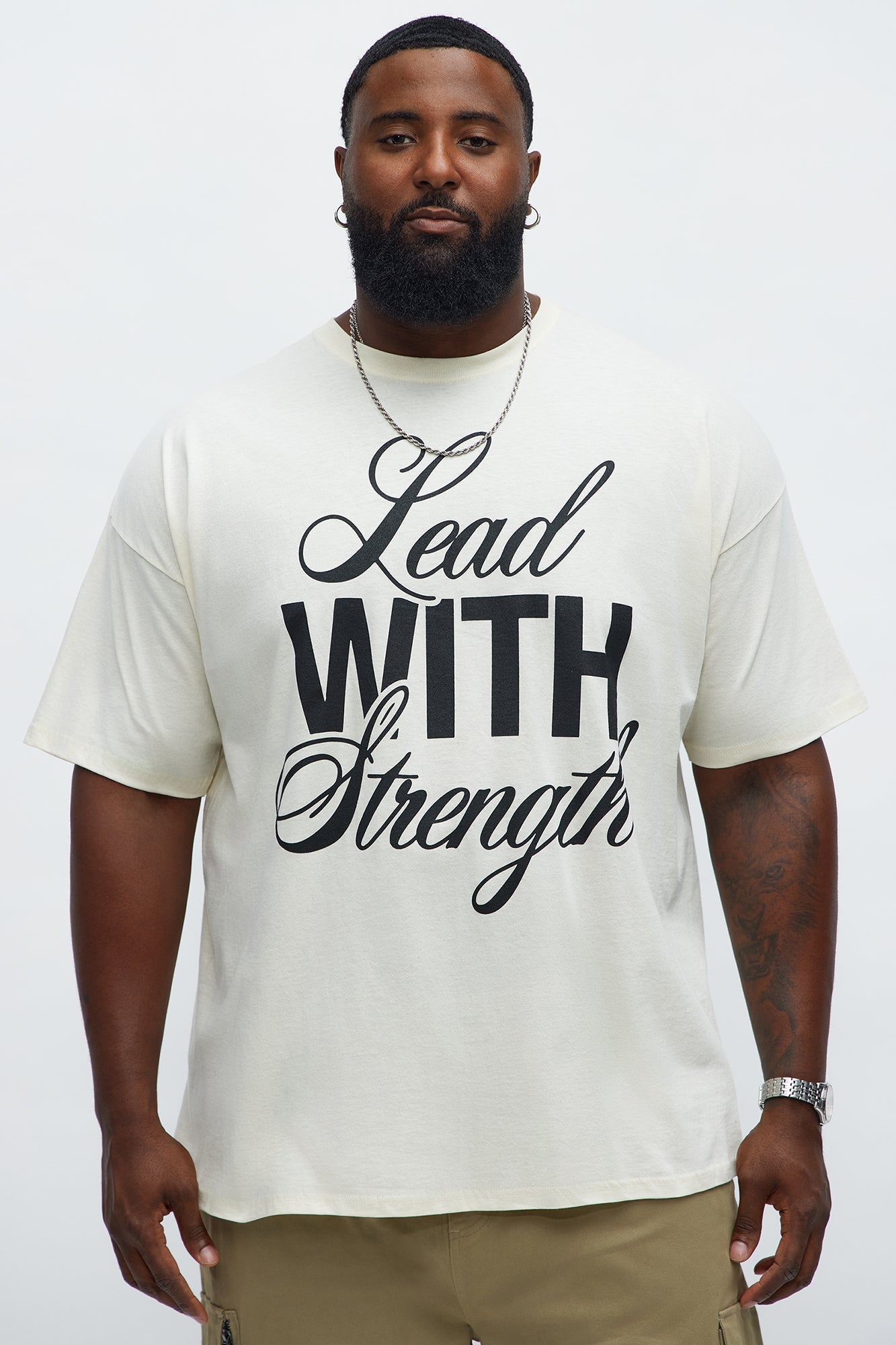 Lead With Strength Short Sleeve Tee - Off White