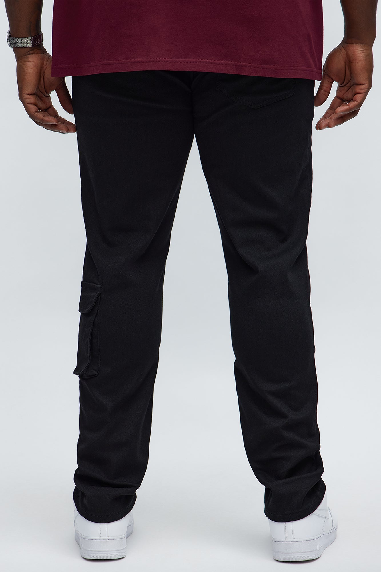 Skinny Pocket Me Cargo Pants - Black
