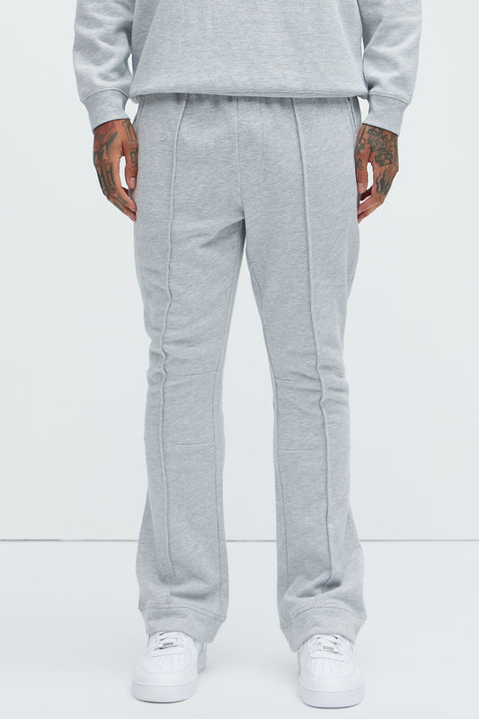 Ian Skinny Flare Sweatpants - Heather Grey