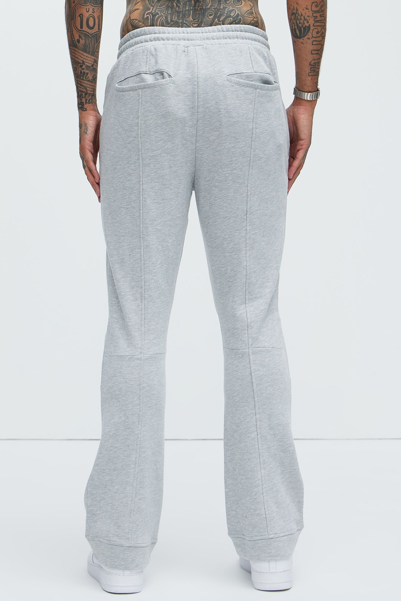Ian Skinny Flare Sweatpants - Heather Grey