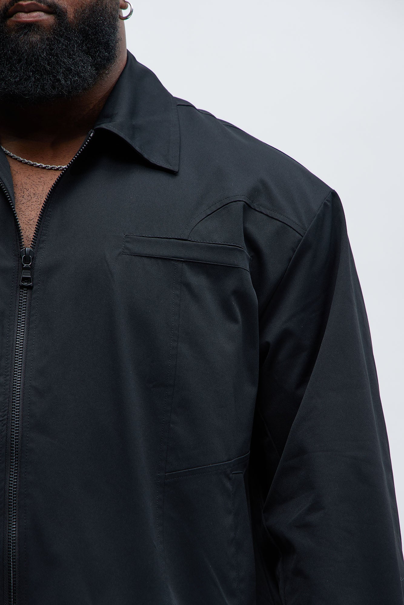 Bam Zip Up Work Jacket - Black