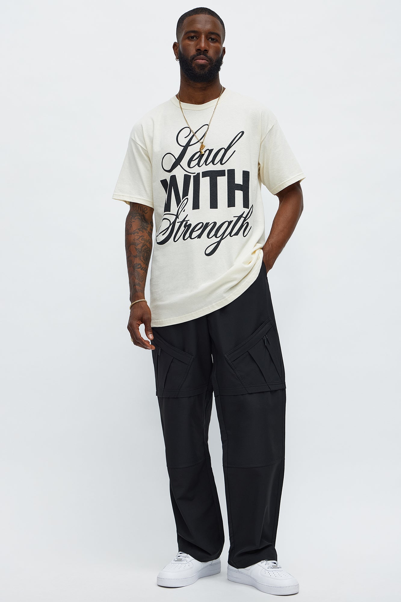 Lead With Strength Short Sleeve Tee - Off White