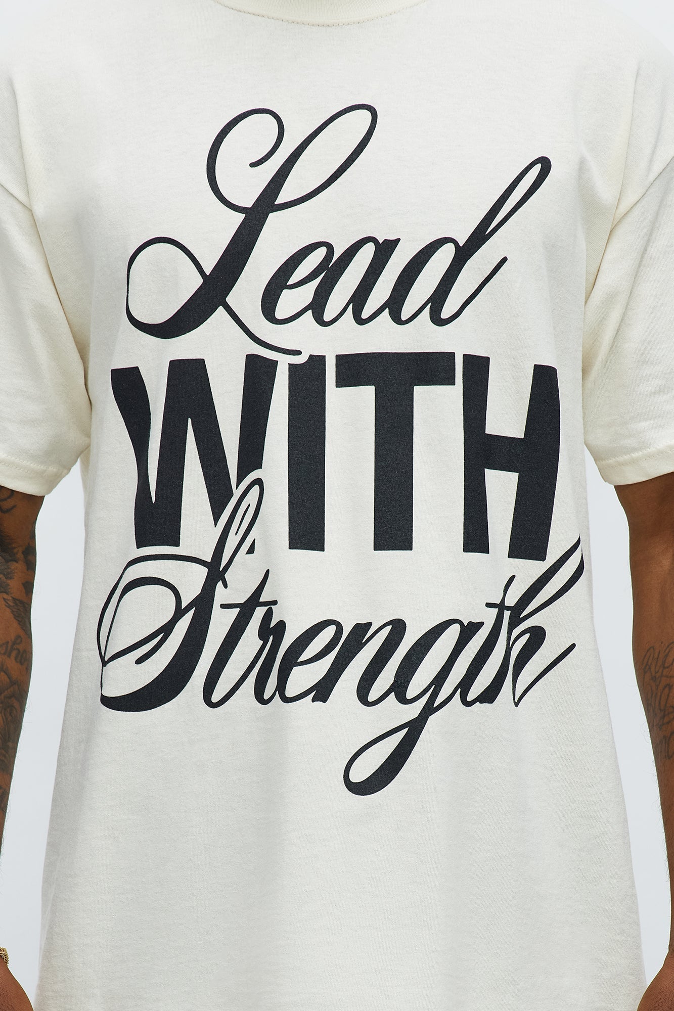 Lead With Strength Short Sleeve Tee - Off White