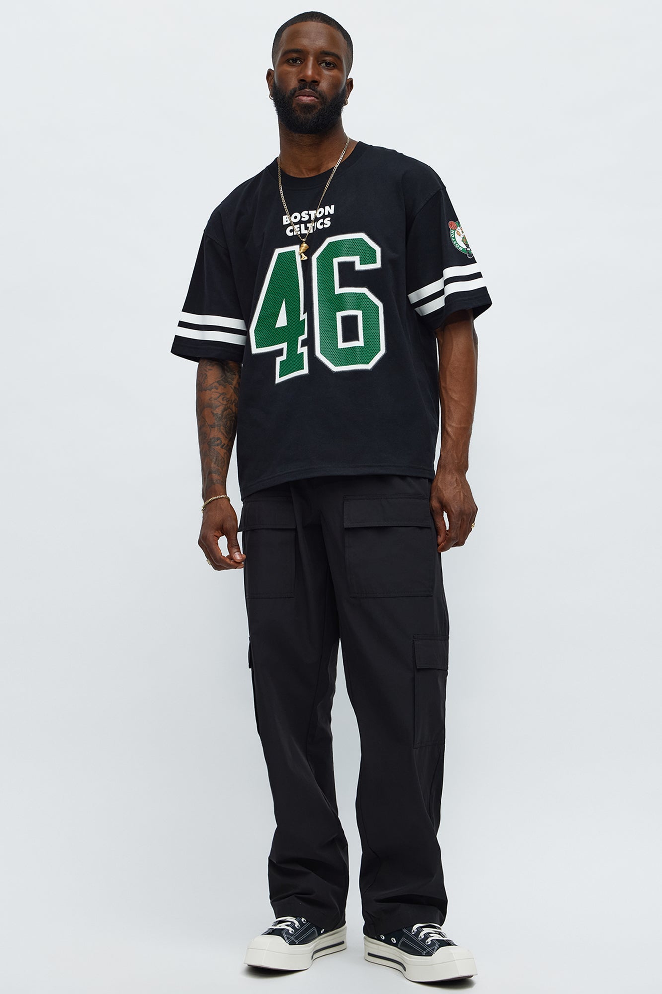 Celtics Boxy Number Tee - Black