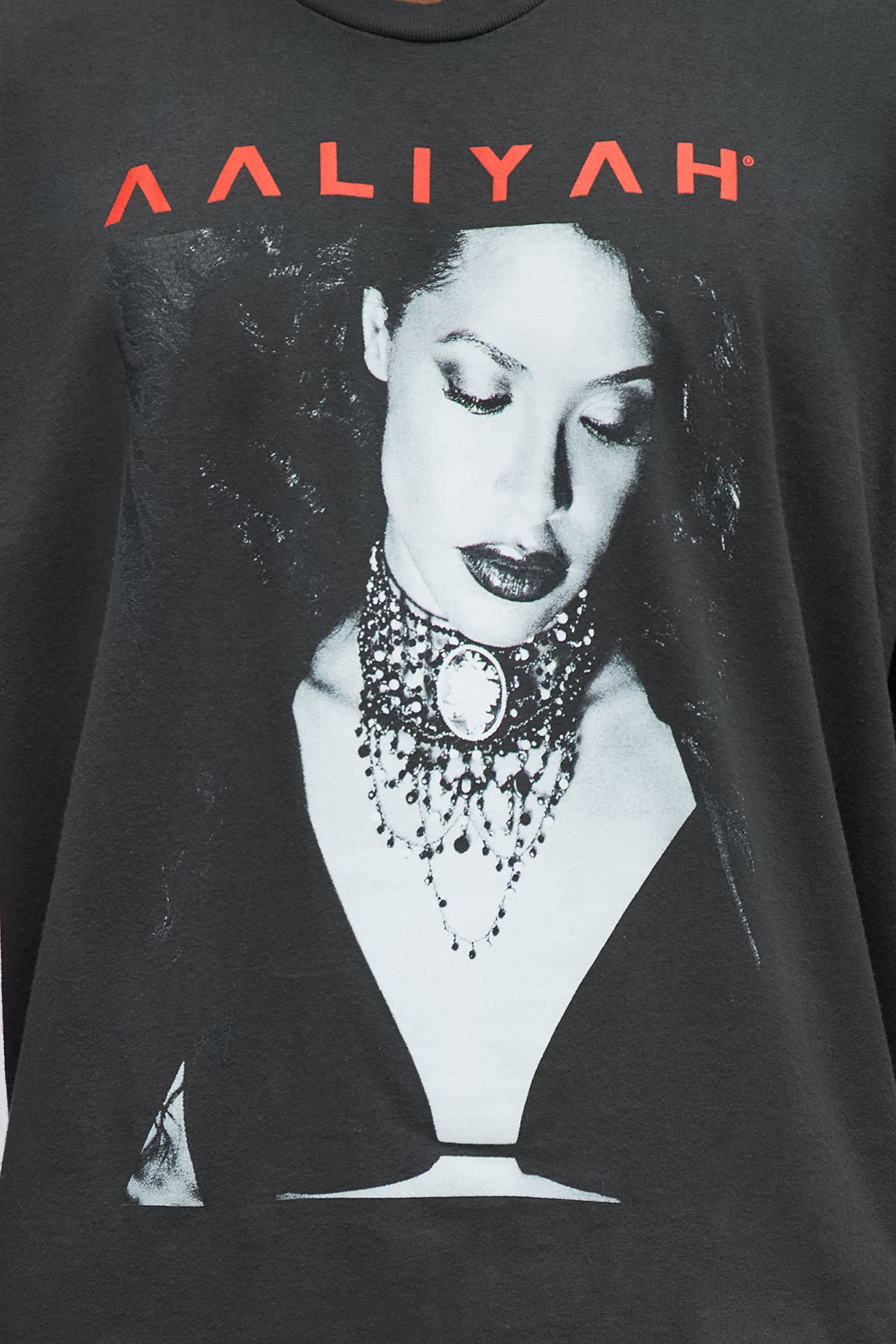 Aaliyah Try Again Oversized Short Sleeve Tee - Black Wash