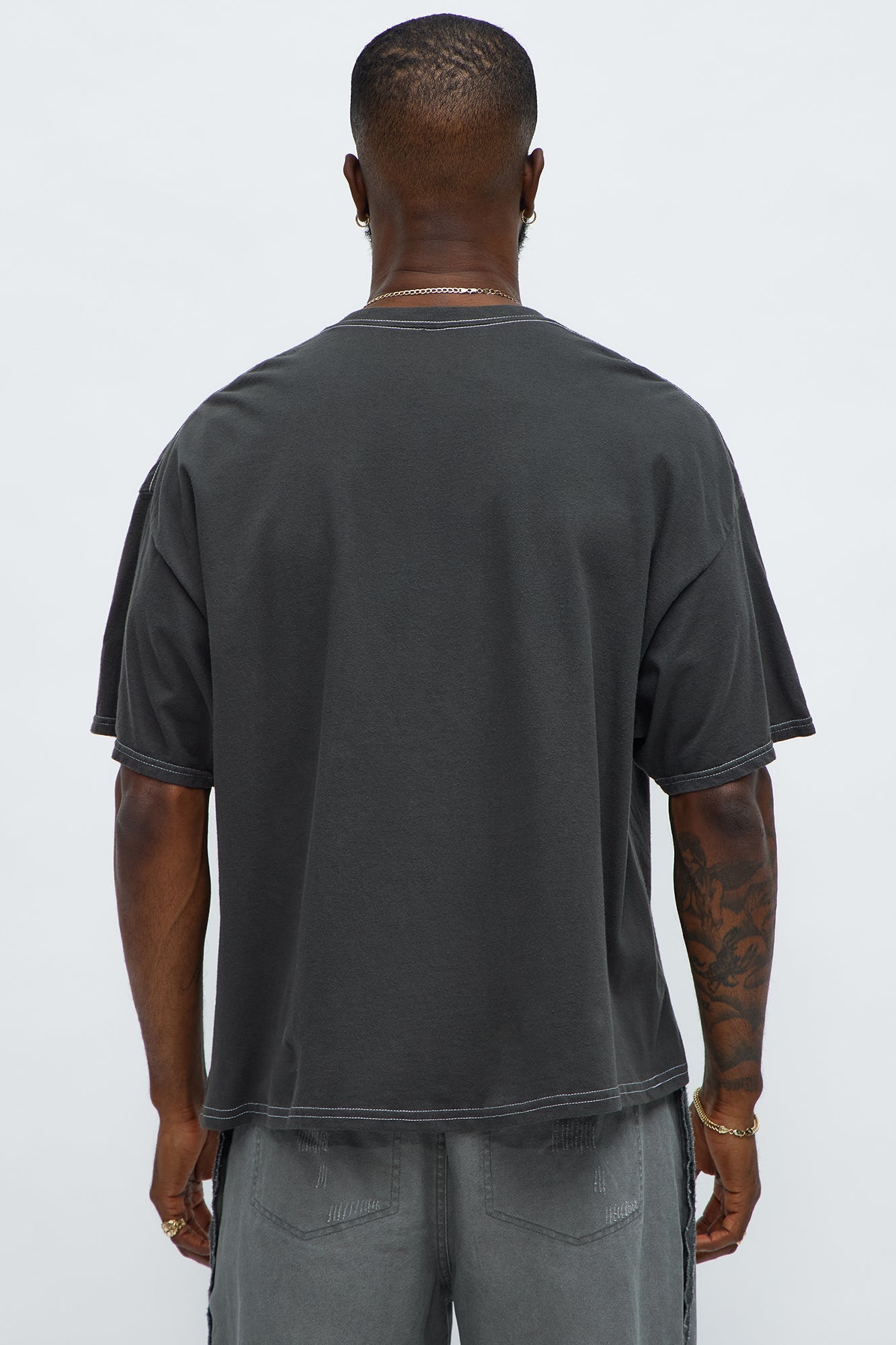 Aaliyah Try Again Oversized Short Sleeve Tee - Black Wash