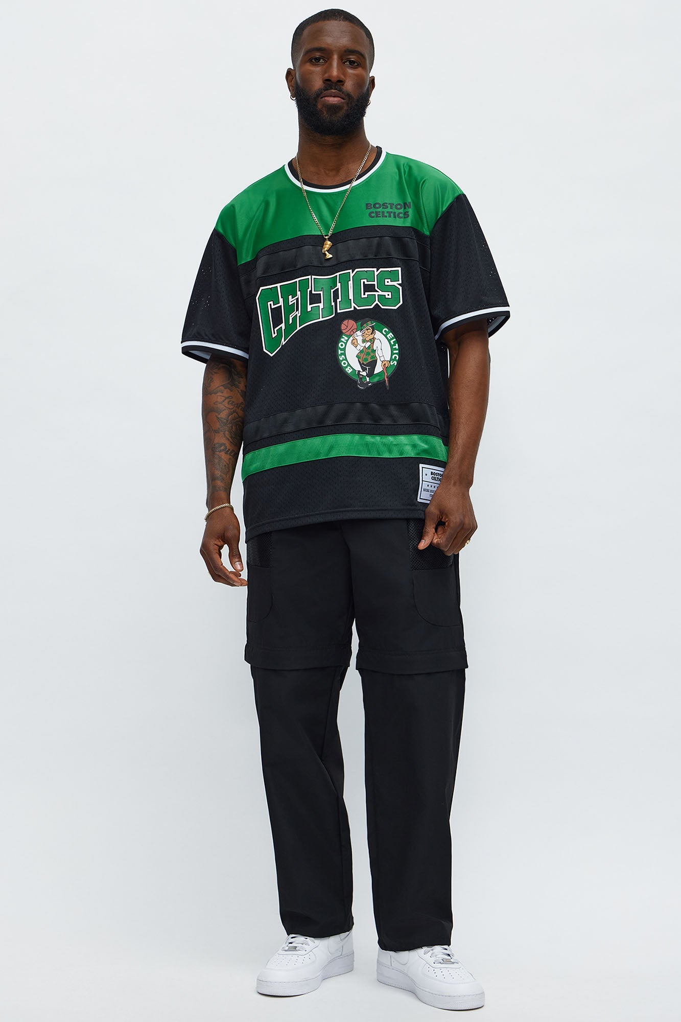 Celtics Regular Fit Basketball Tee - Black