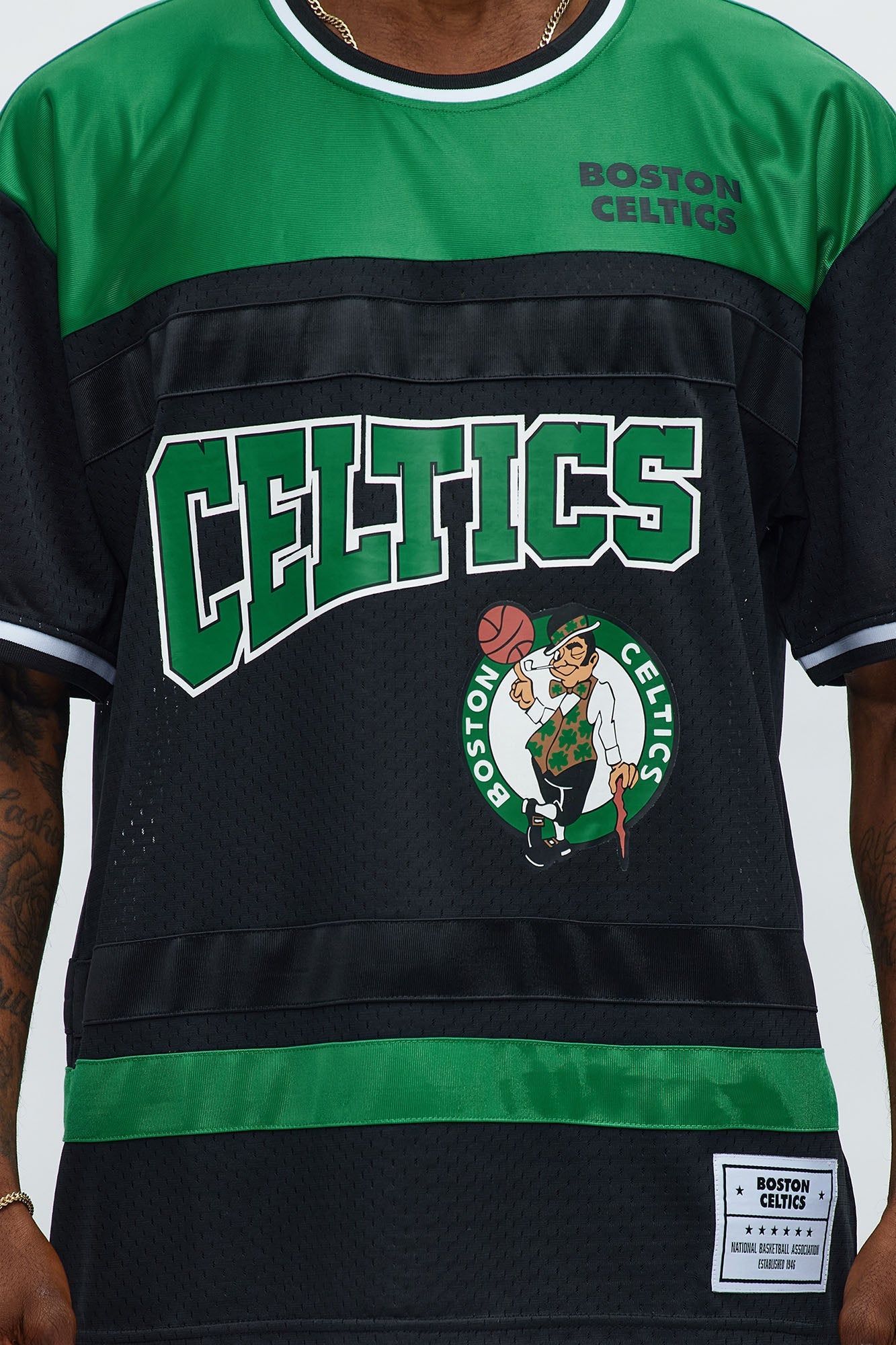 Celtics Regular Fit Basketball Tee - Black