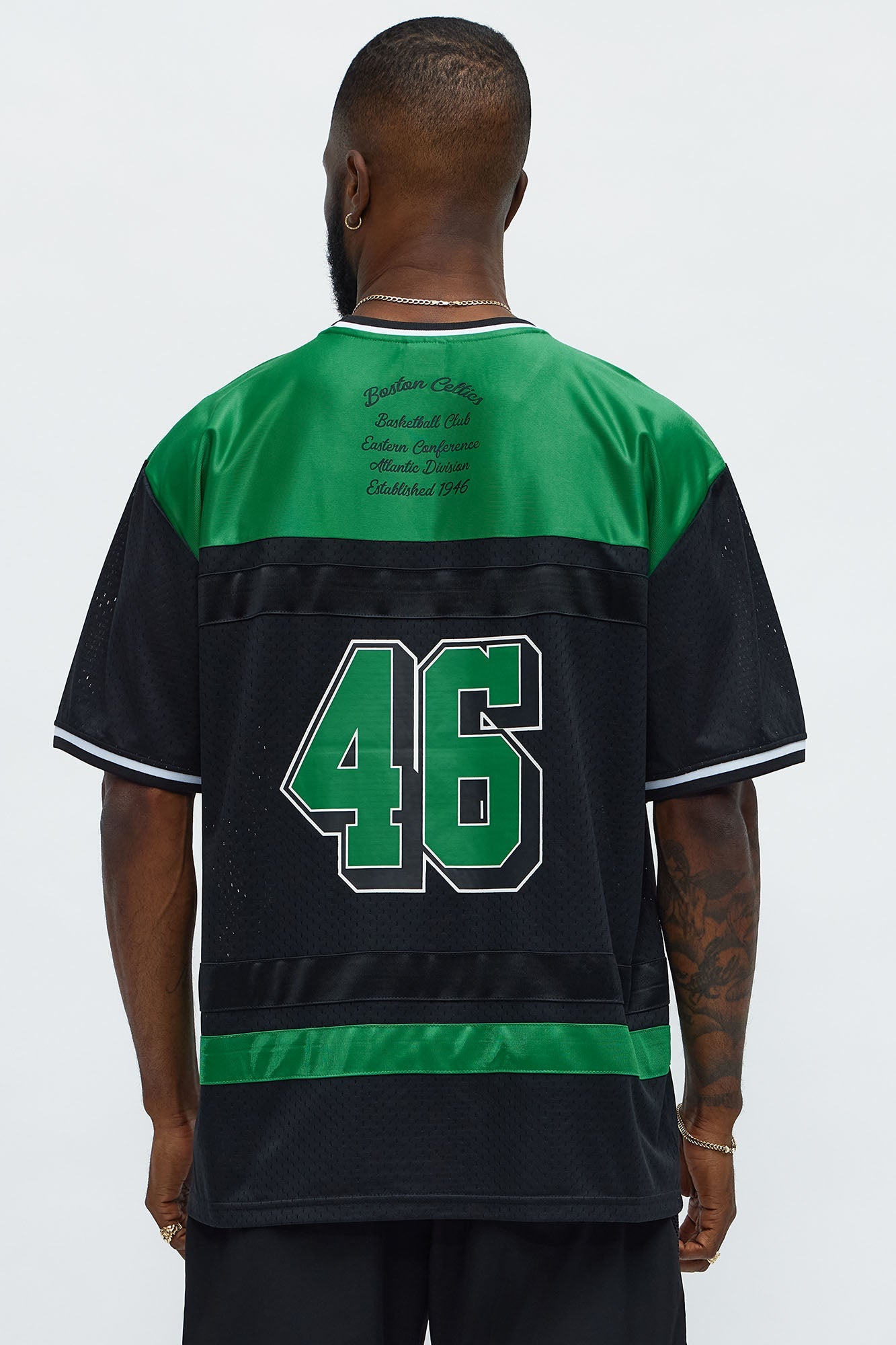 Celtics Regular Fit Basketball Tee - Black