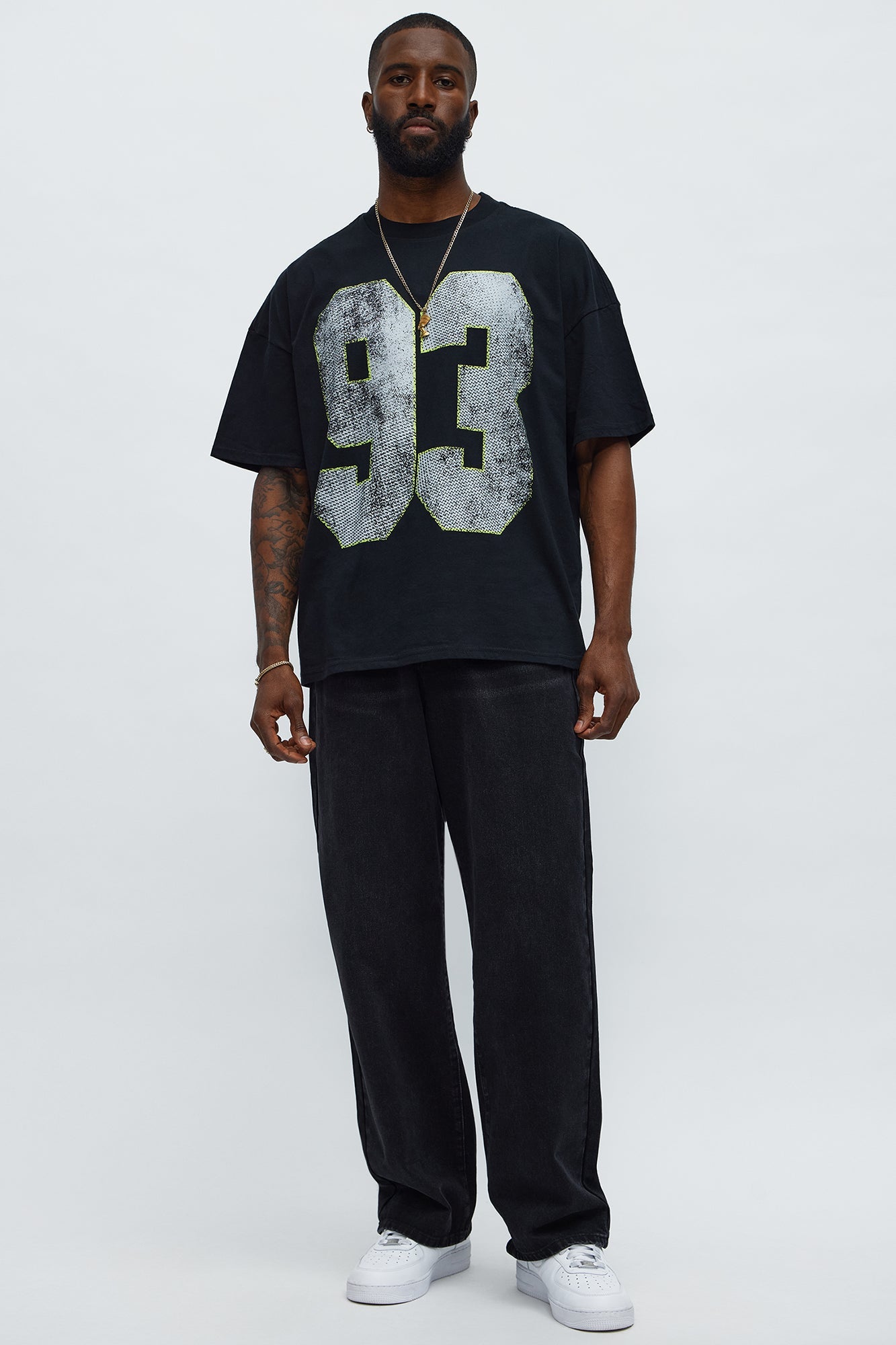 How We Chill From 93 Till Boxy Short Sleeve Tee - Black