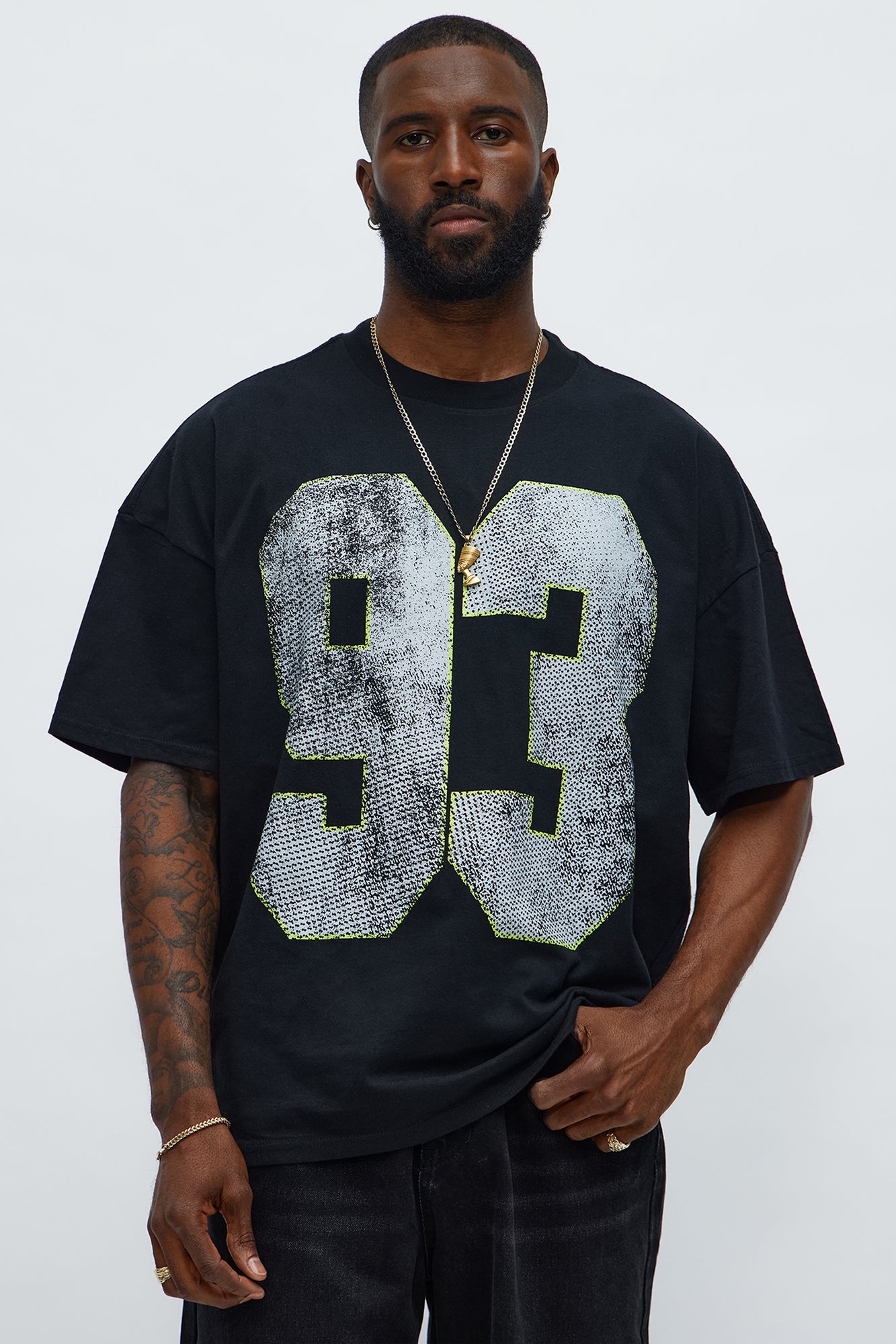 How We Chill From 93 Till Boxy Short Sleeve Tee - Black