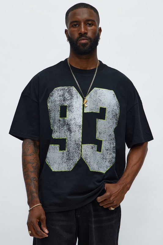 How We Chill From 93 Till Boxy Short Sleeve Tee - Black