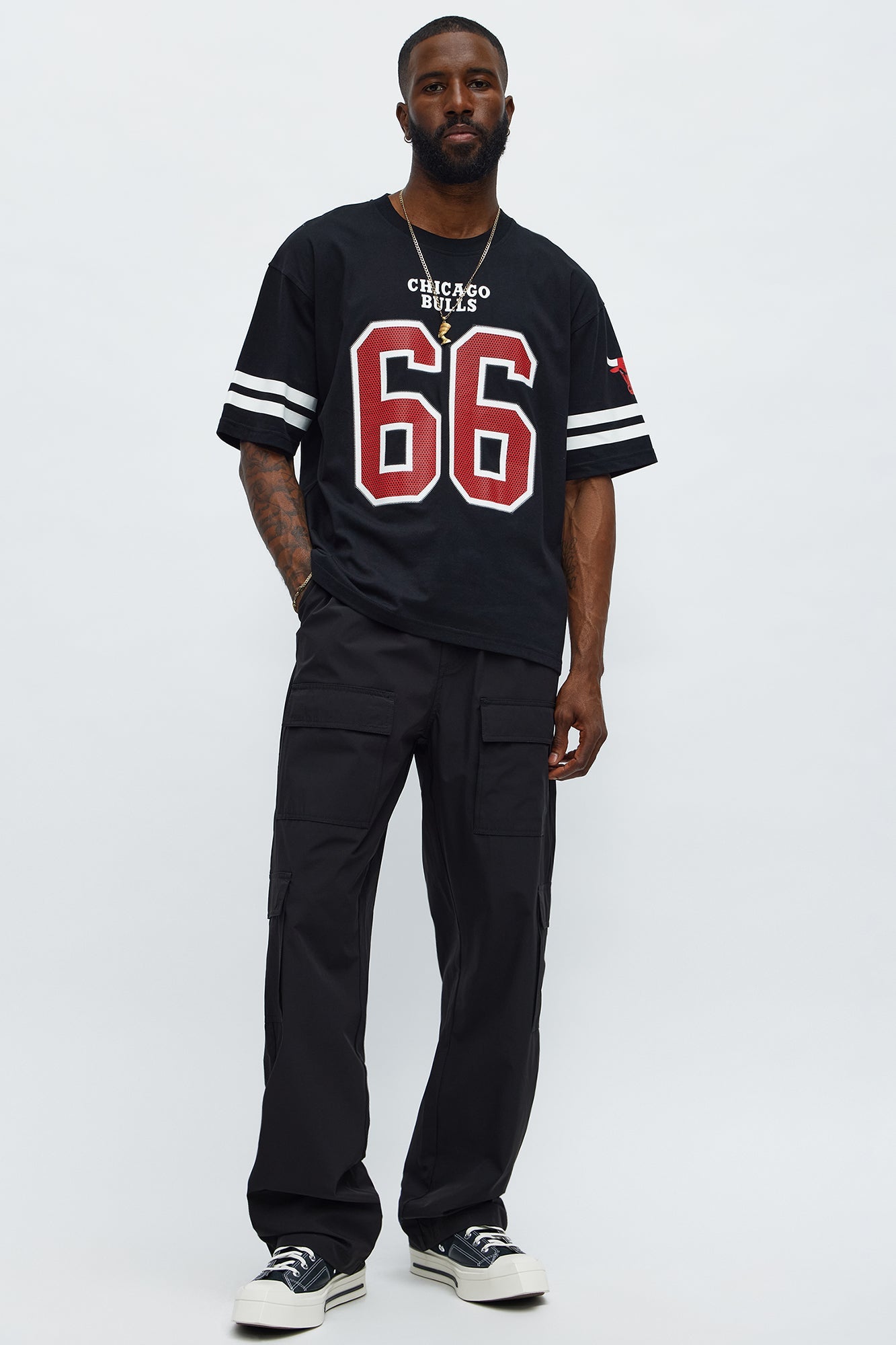 Bulls Boxy Number Tee - Black