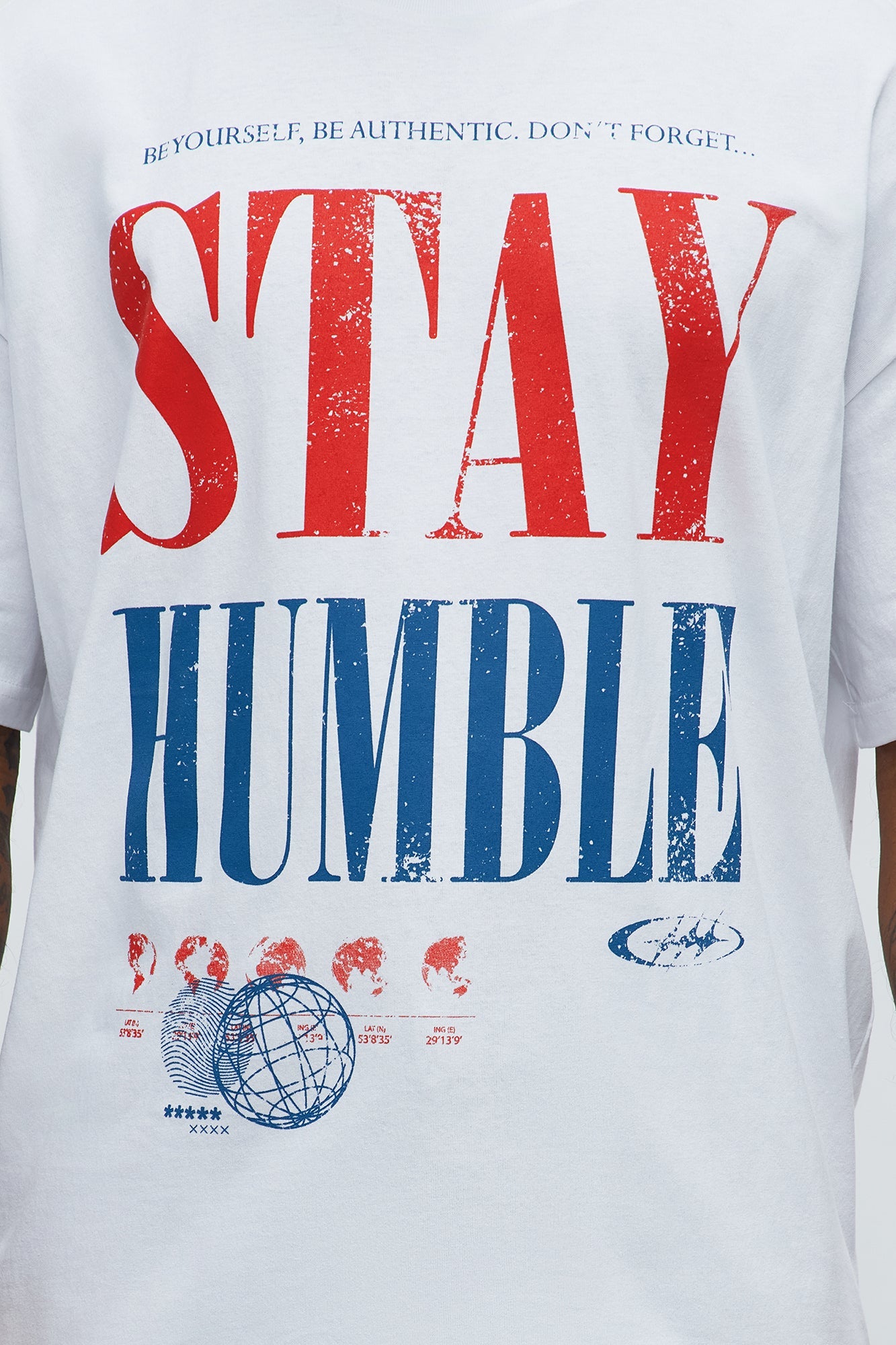 Stay Humble Boxy Short Sleeve Tee - White