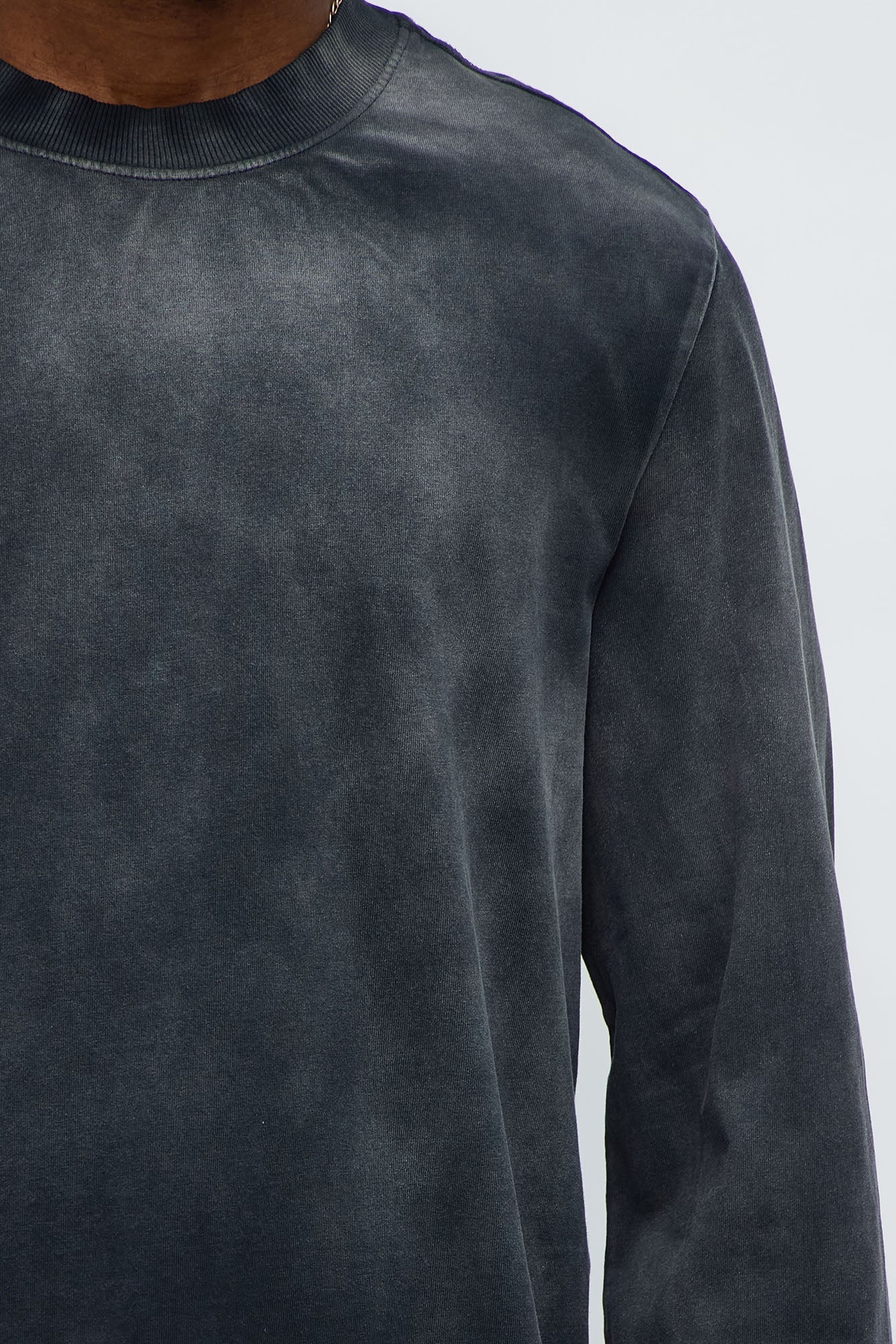 Dion Oversized Long Sleeve Tee - Black