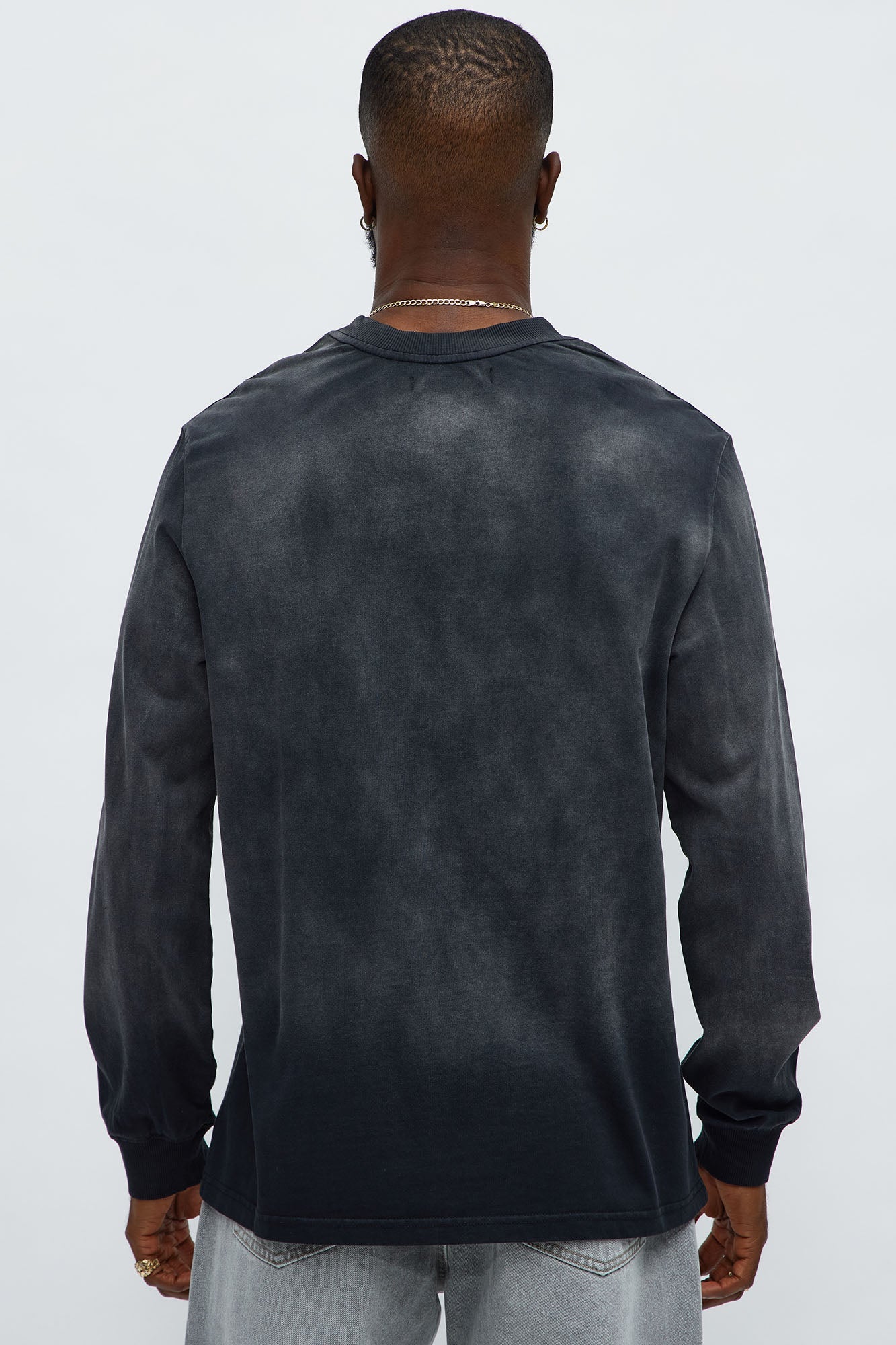 Dion Oversized Long Sleeve Tee - Black