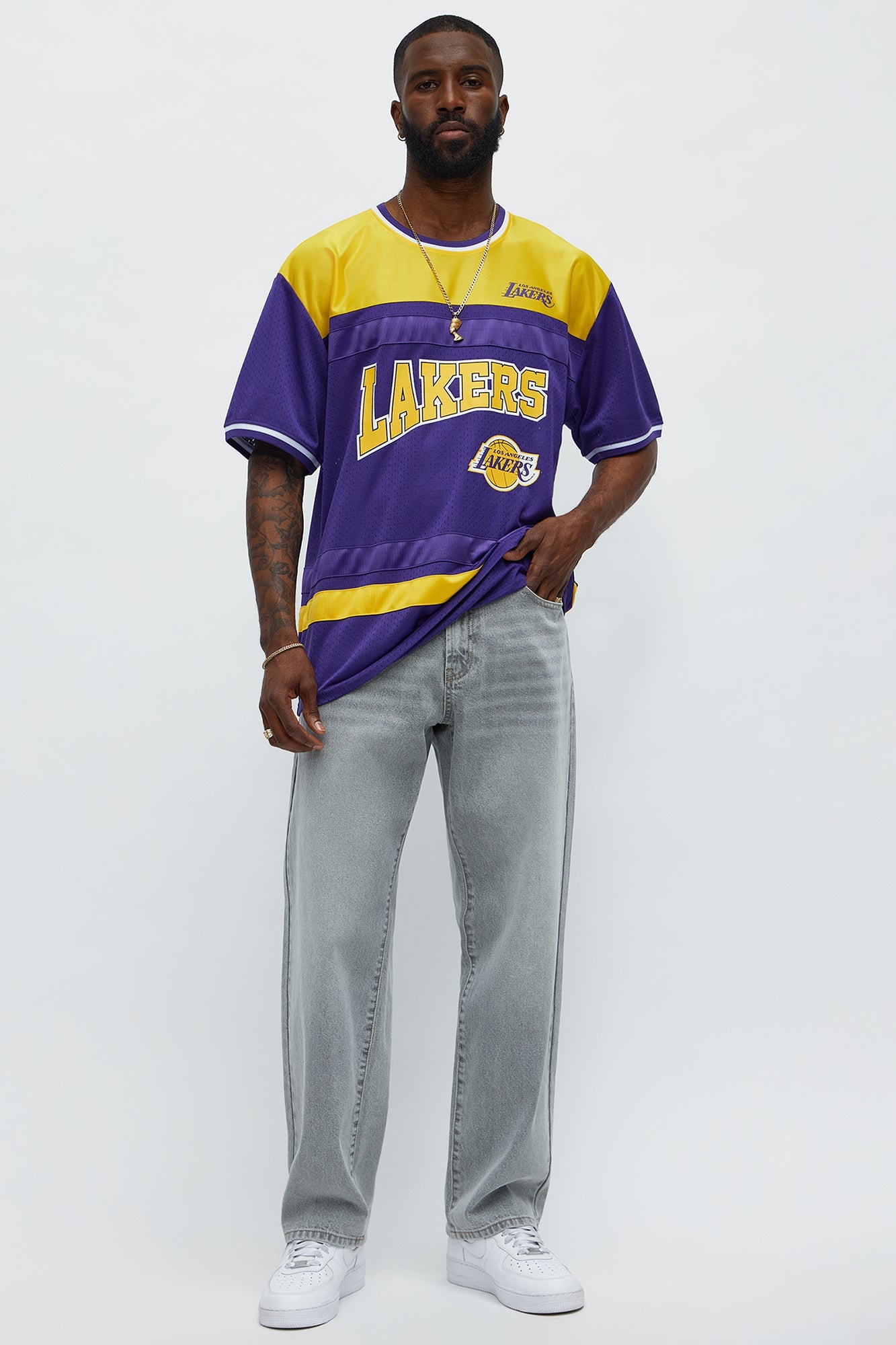Lakers Regular Fit Basketball Tee - Purple