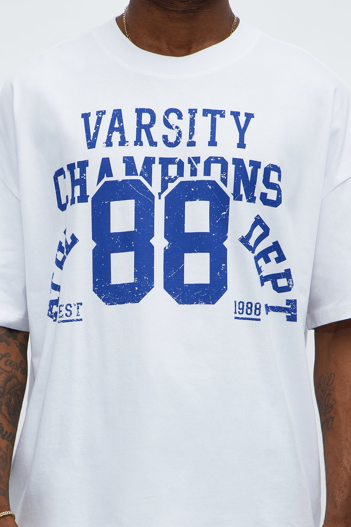 Varsity Champs 88 Boxy Short Sleeve Tee - White