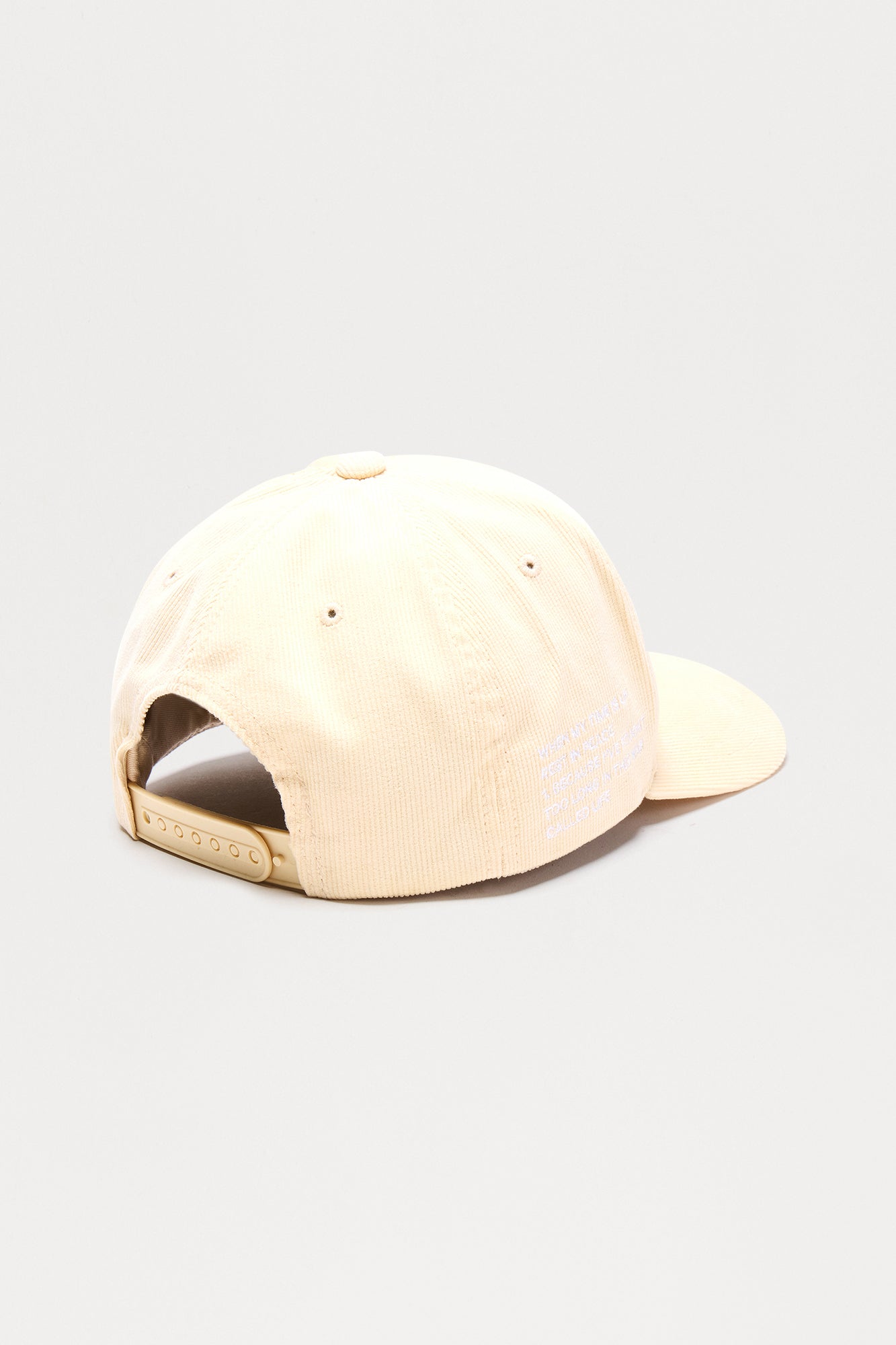 Artist Corduroy Structured Snapback Hat - Stone