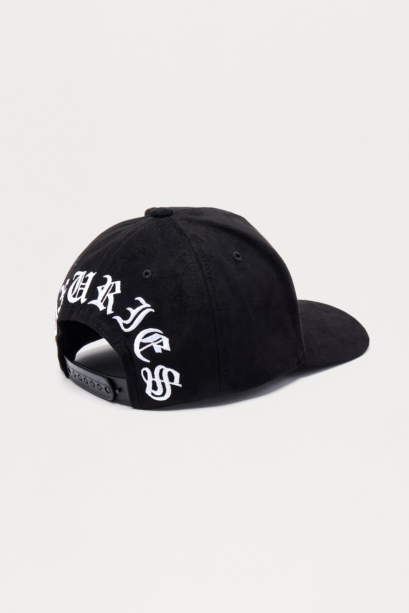 Luxuries Faux Suede Structured Snapback Hat - Black