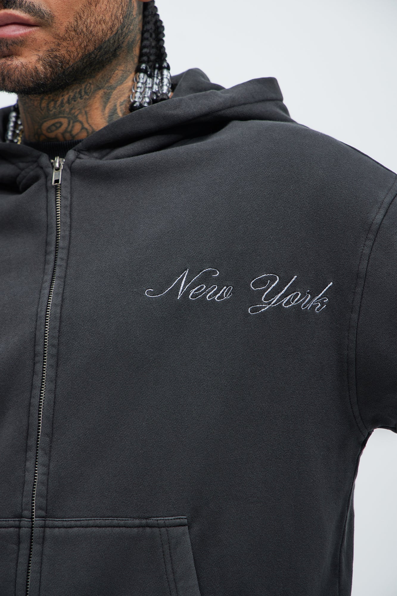 Athletic Department Zip Up Hoodie - Black