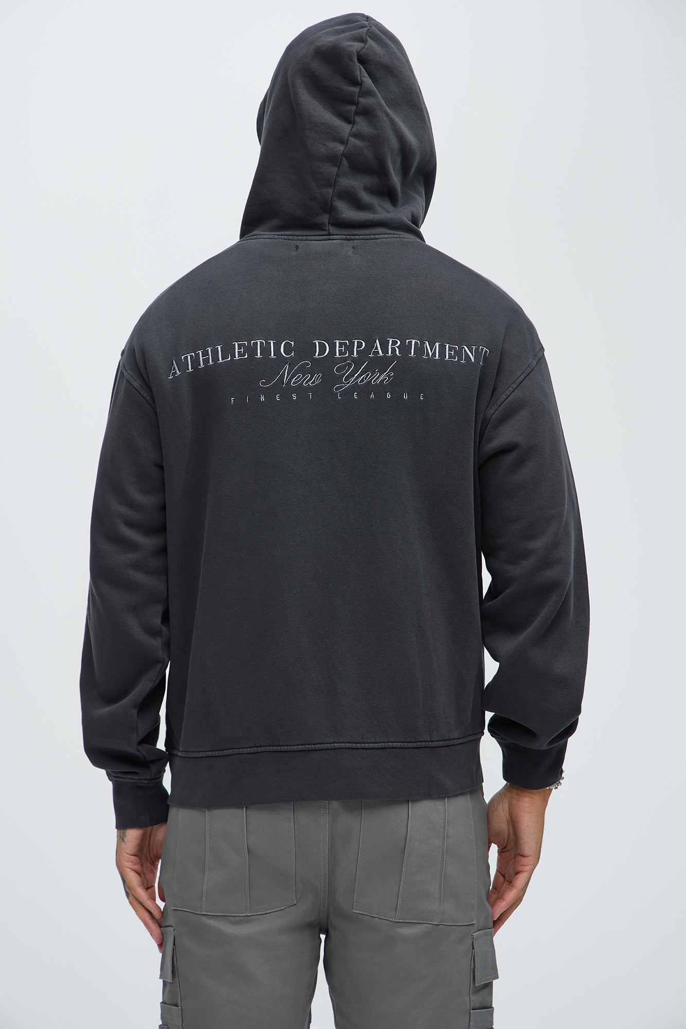 Athletic Department Zip Up Hoodie - Black