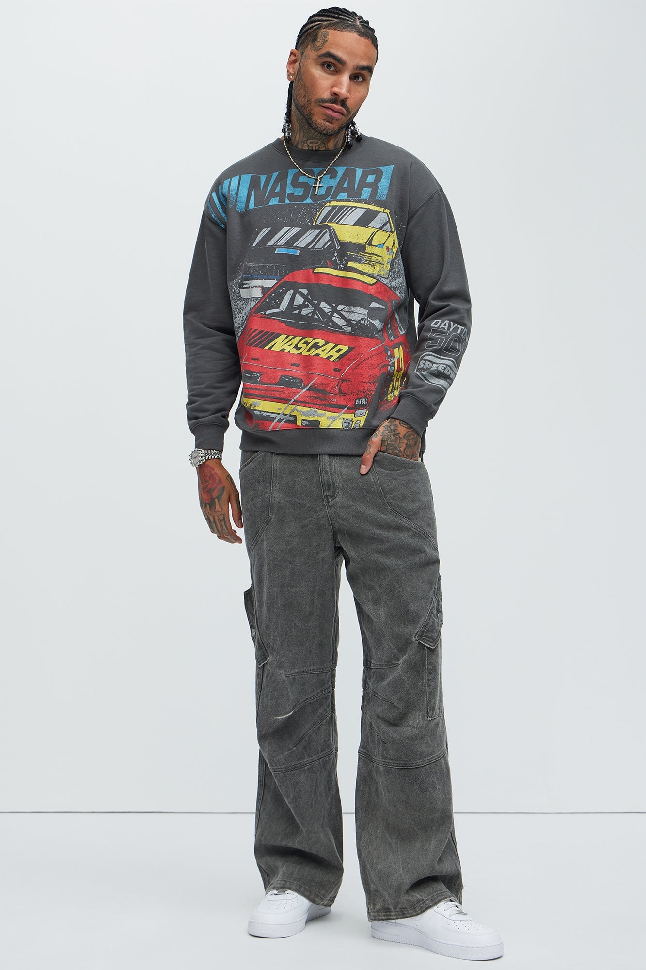 NASCAR Daytona 500 Crewneck Sweater - Charcoal