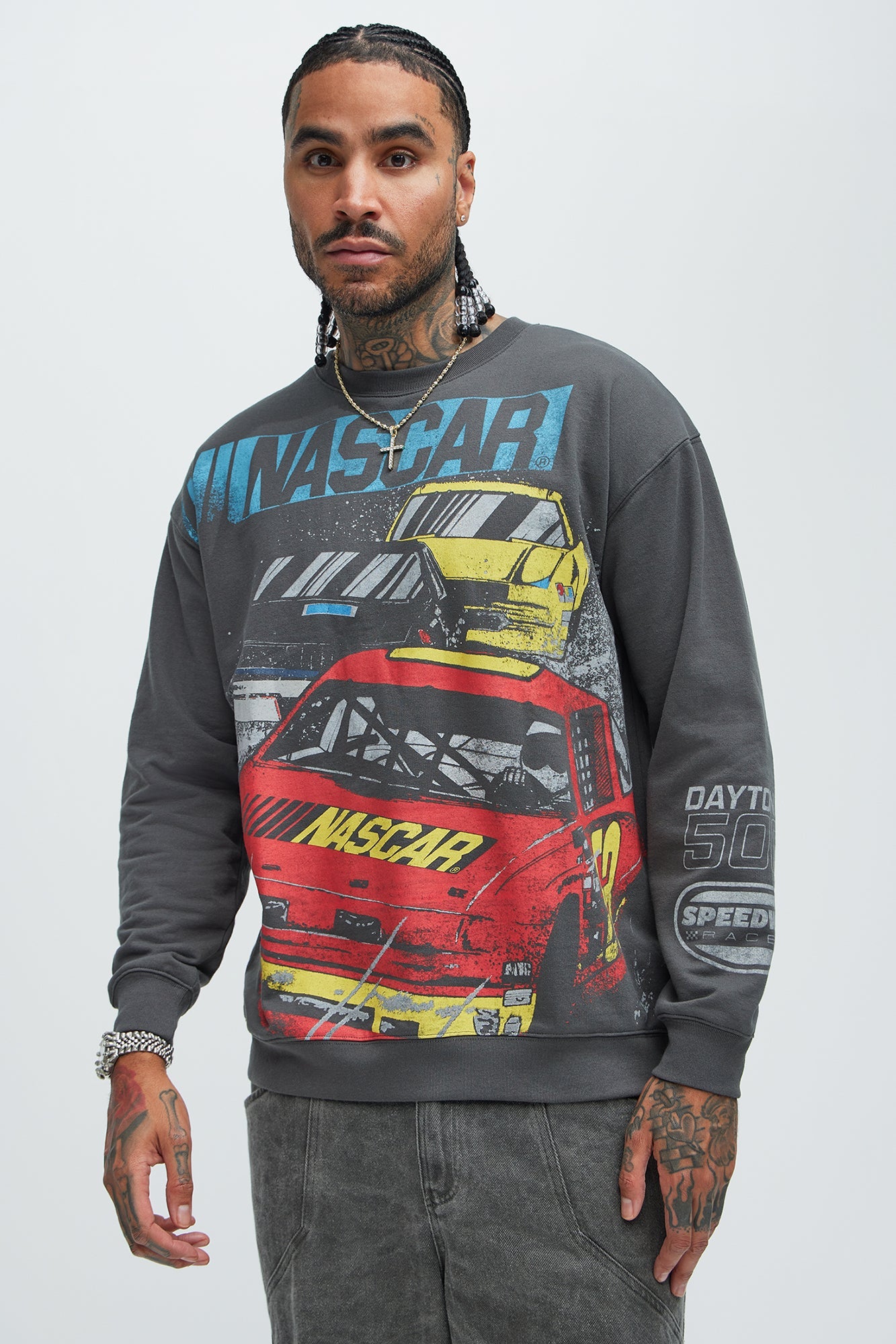 NASCAR Daytona 500 Crewneck Sweater - Charcoal