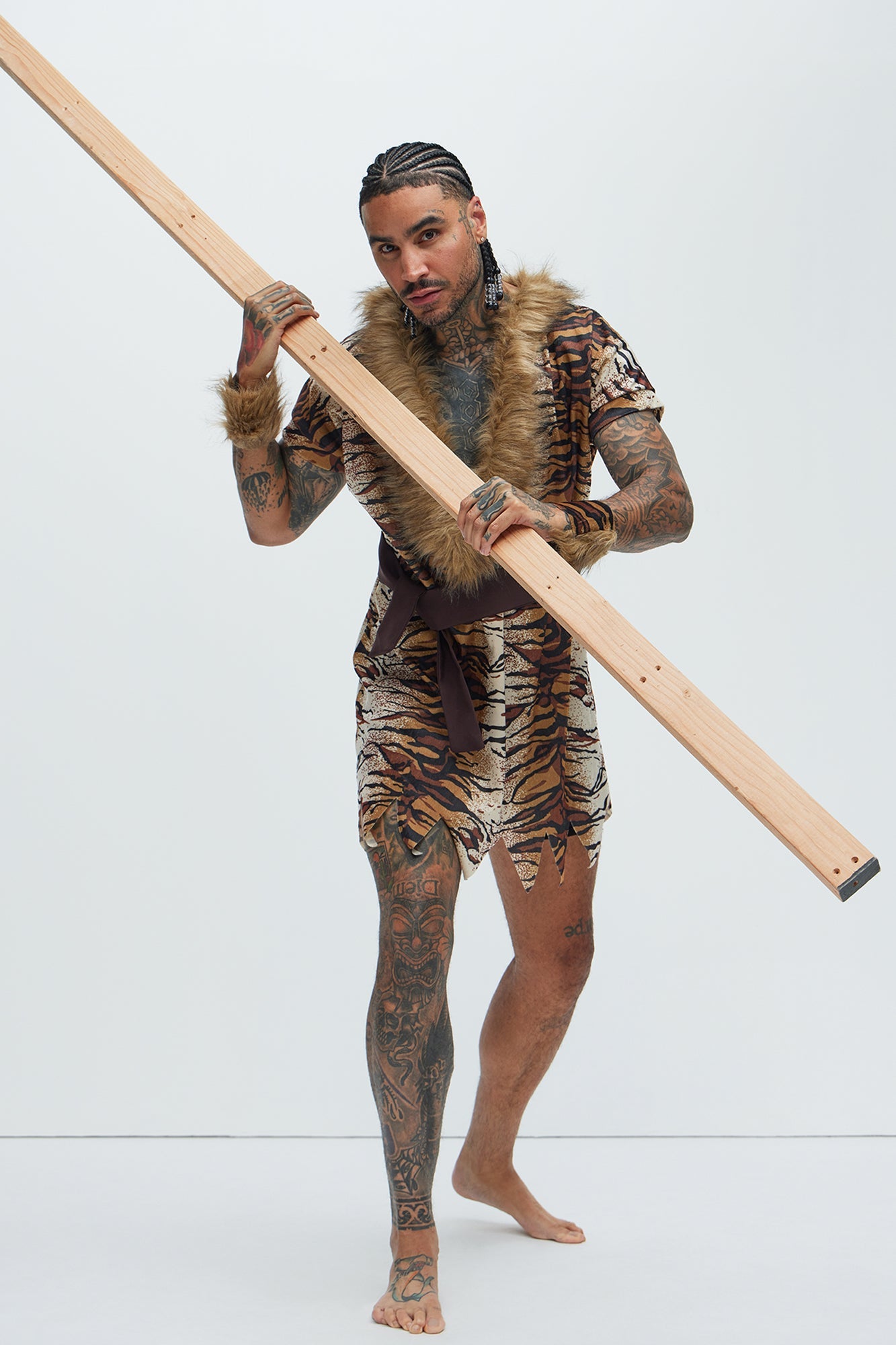 Cave Man Costume - Brown/combo