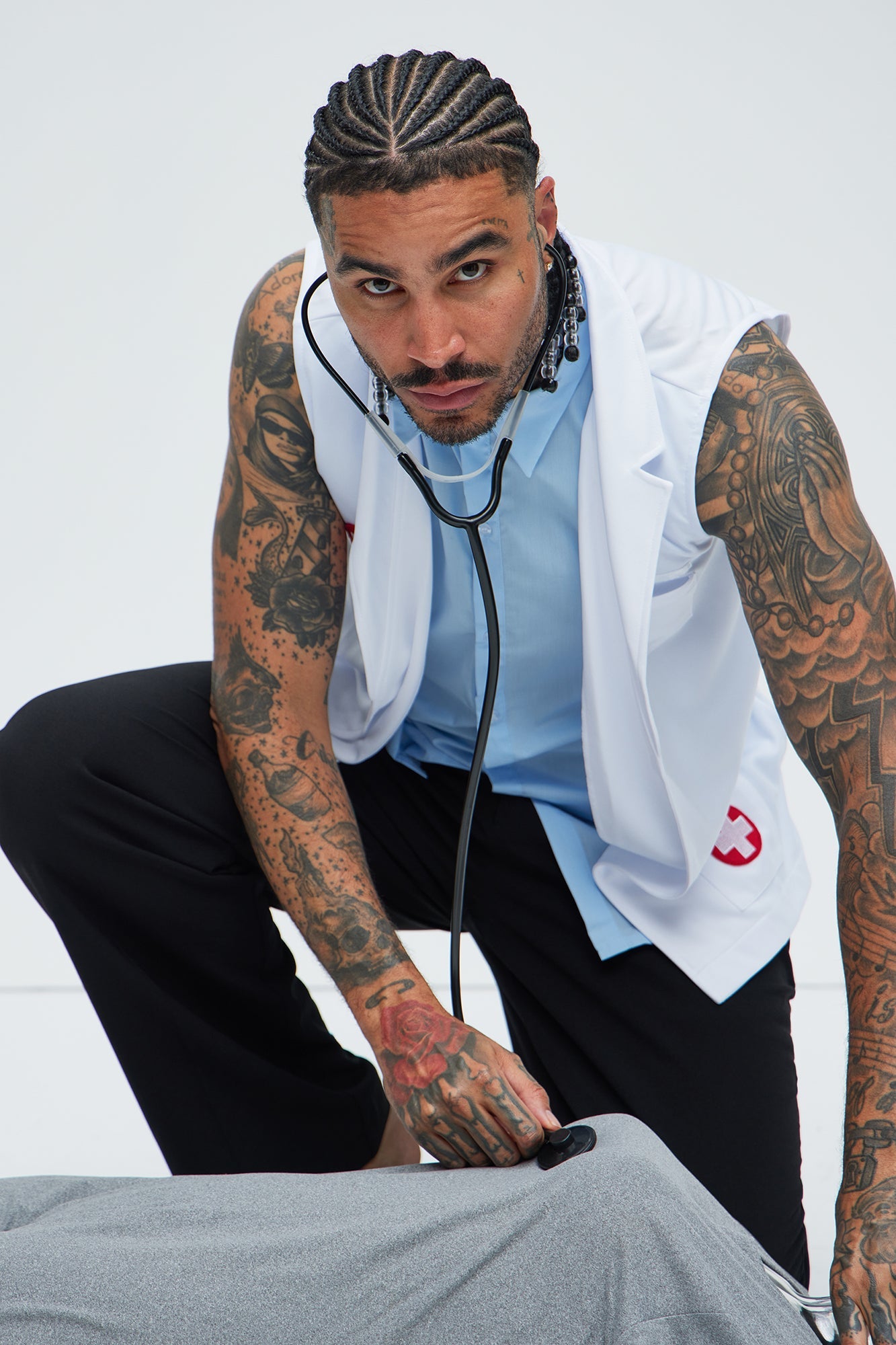 E.R Doctor Costume - White/combo