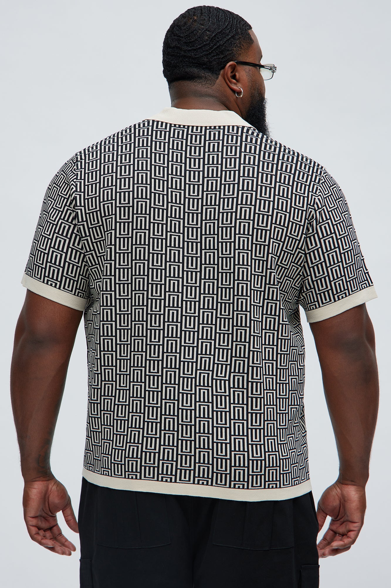 Cunard Jacquard Polo - Tan/Multi