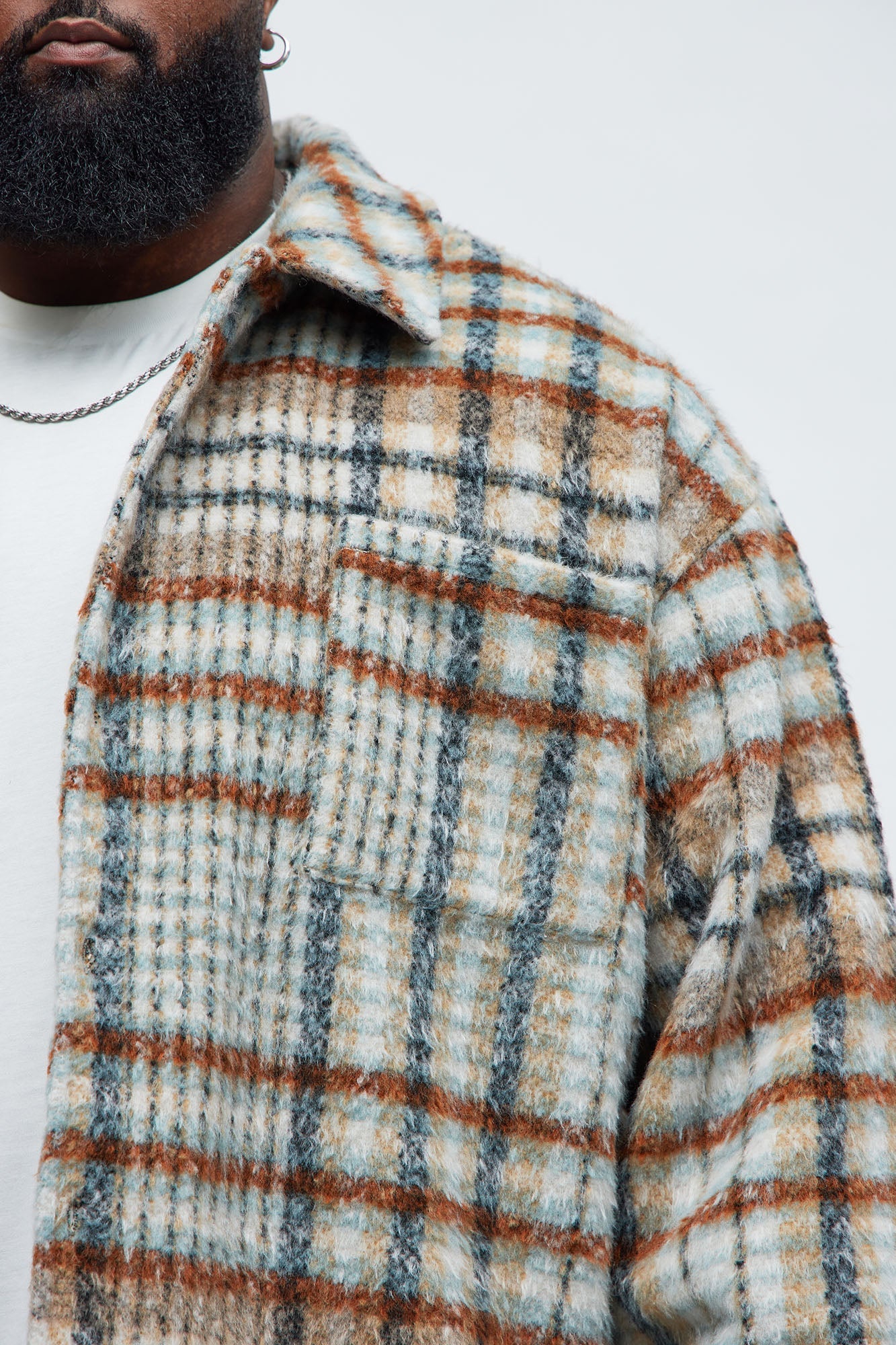 Move Up Plaid Shacket - Tan/Multi