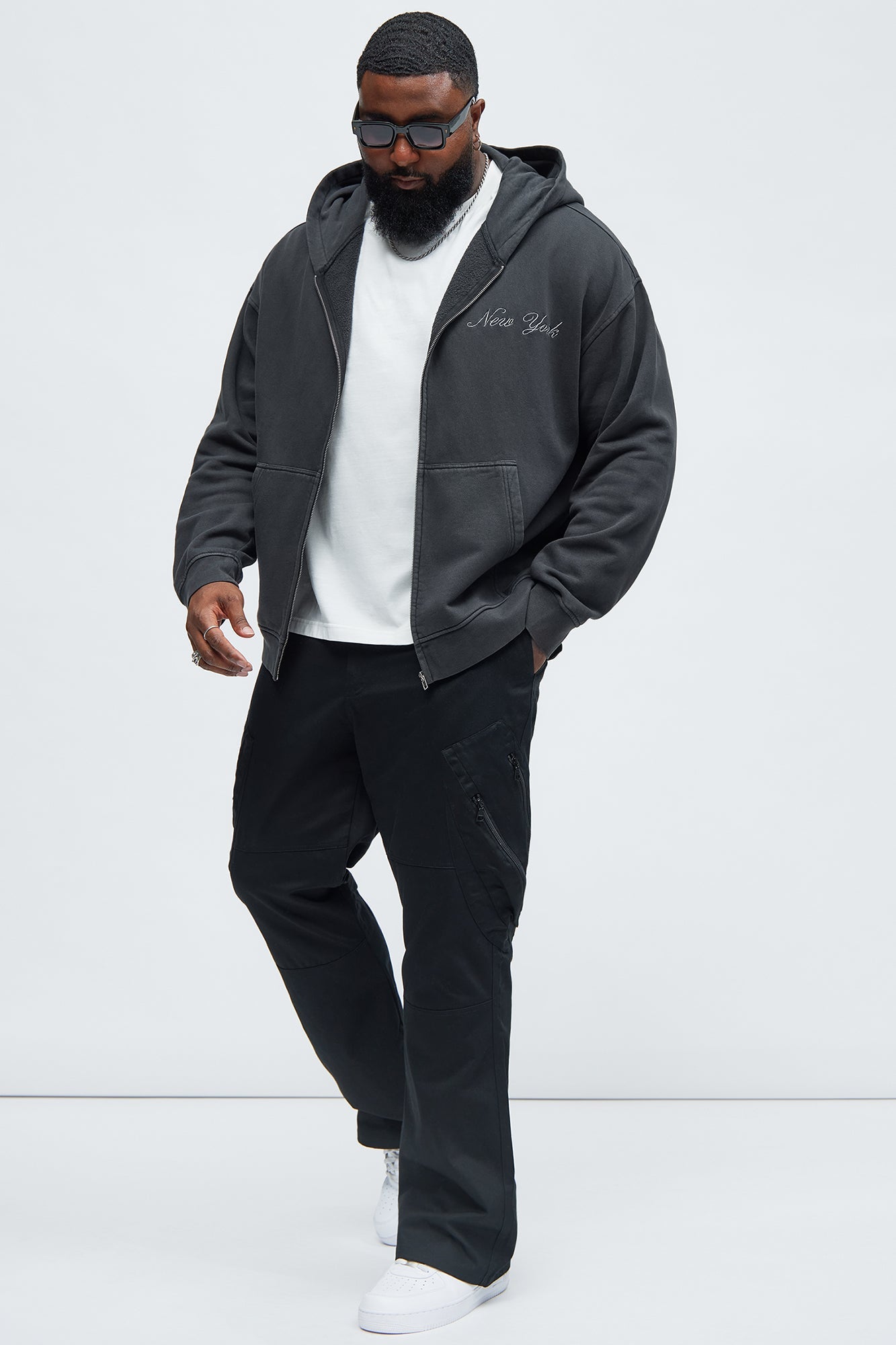 Athletic Department Zip Up Hoodie - Black