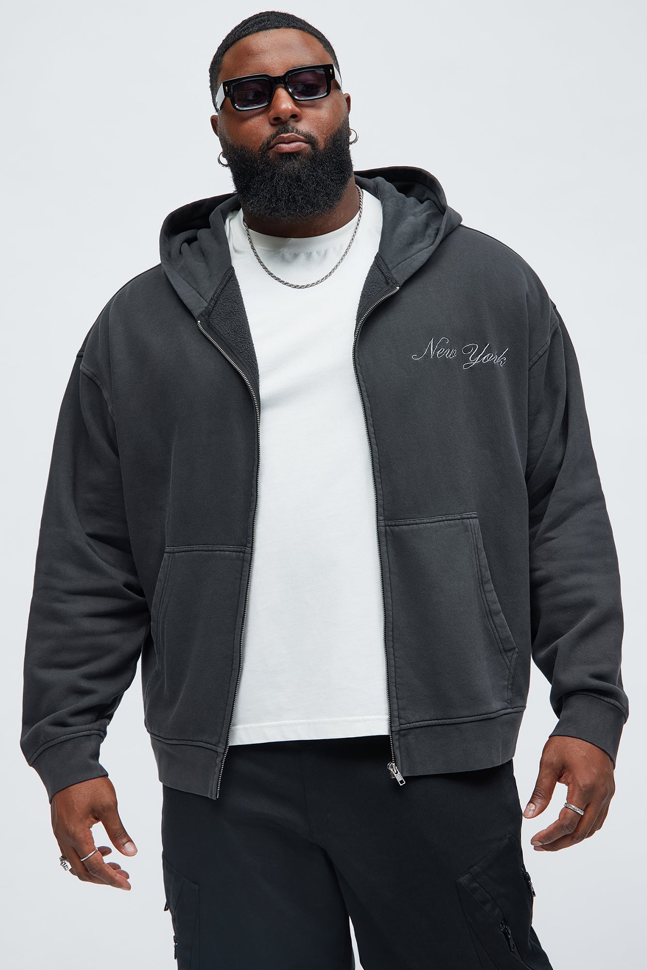 Athletic Department Zip Up Hoodie - Black