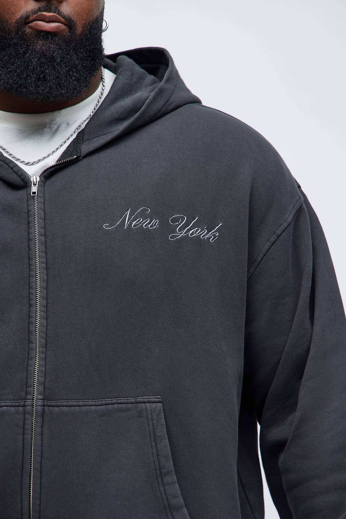 Athletic Department Zip Up Hoodie - Black