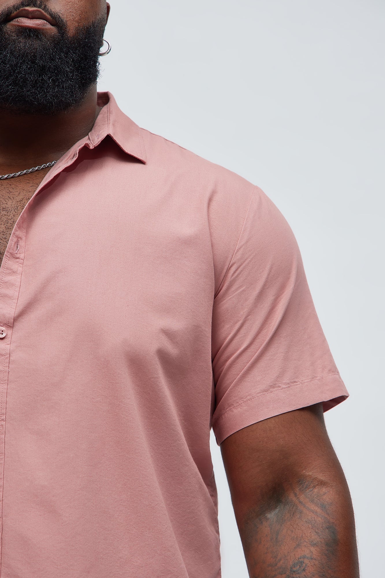 Ryland Short Sleeve Button Up Shirt - Mauve