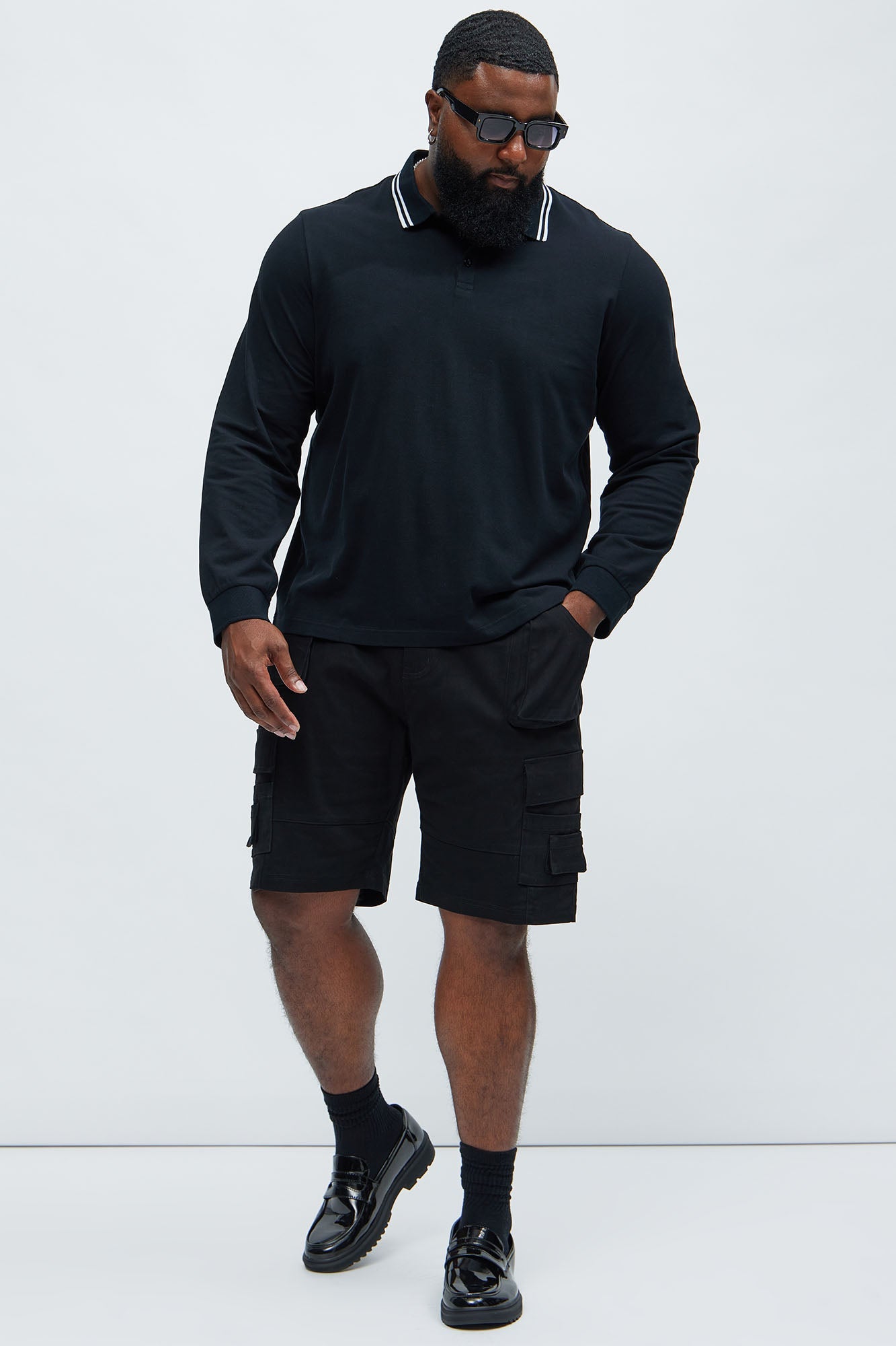 Wilson Long Sleeve Polo - Black