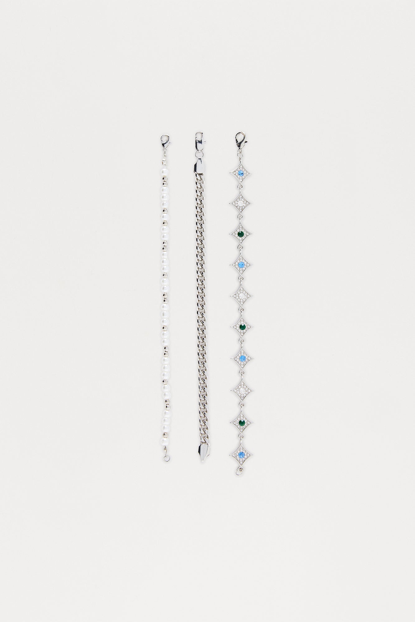 Finery 3 Piece  Bracelet Set - Silver/Combo