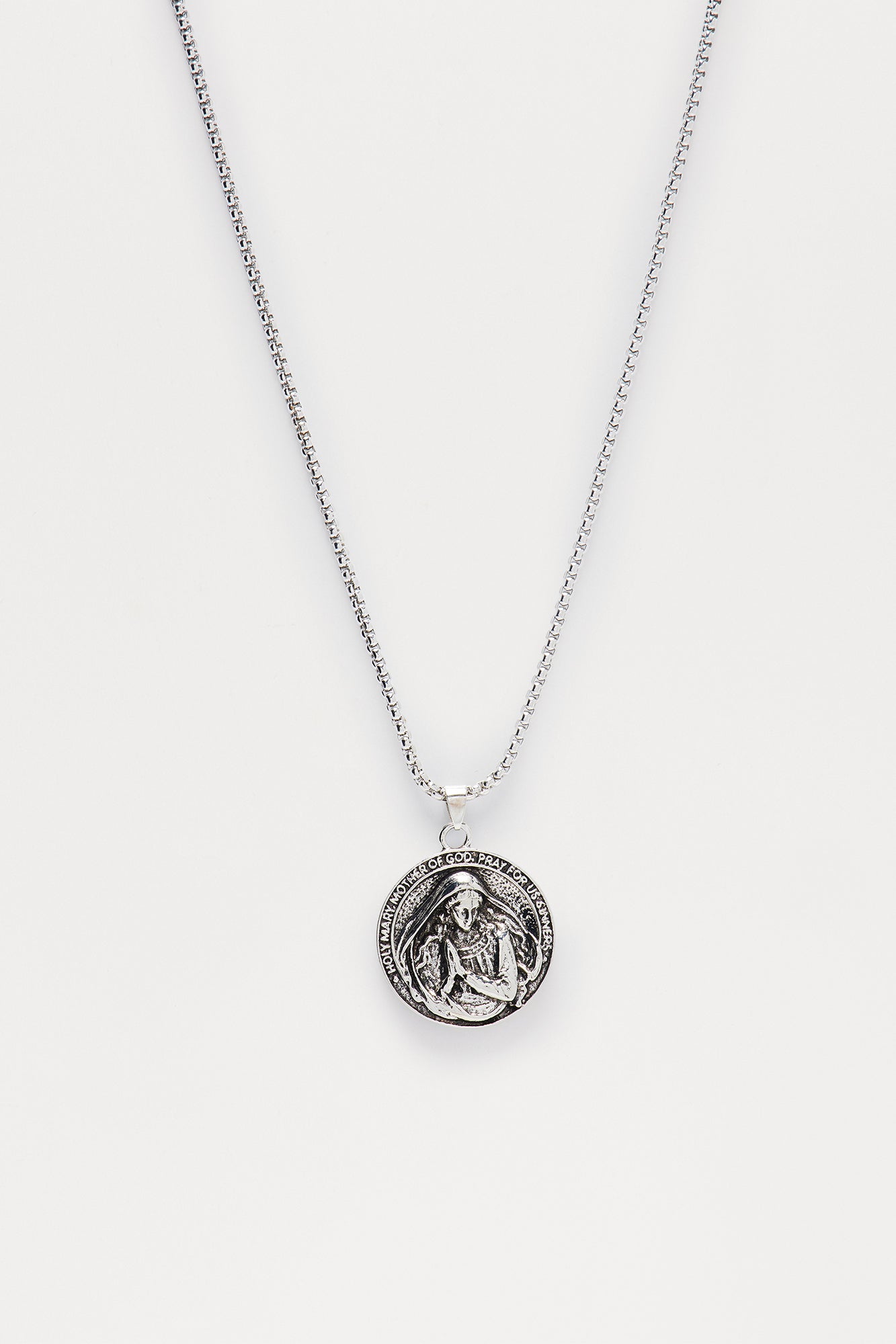 Rebirth Medallion Pendant Necklace - Silver