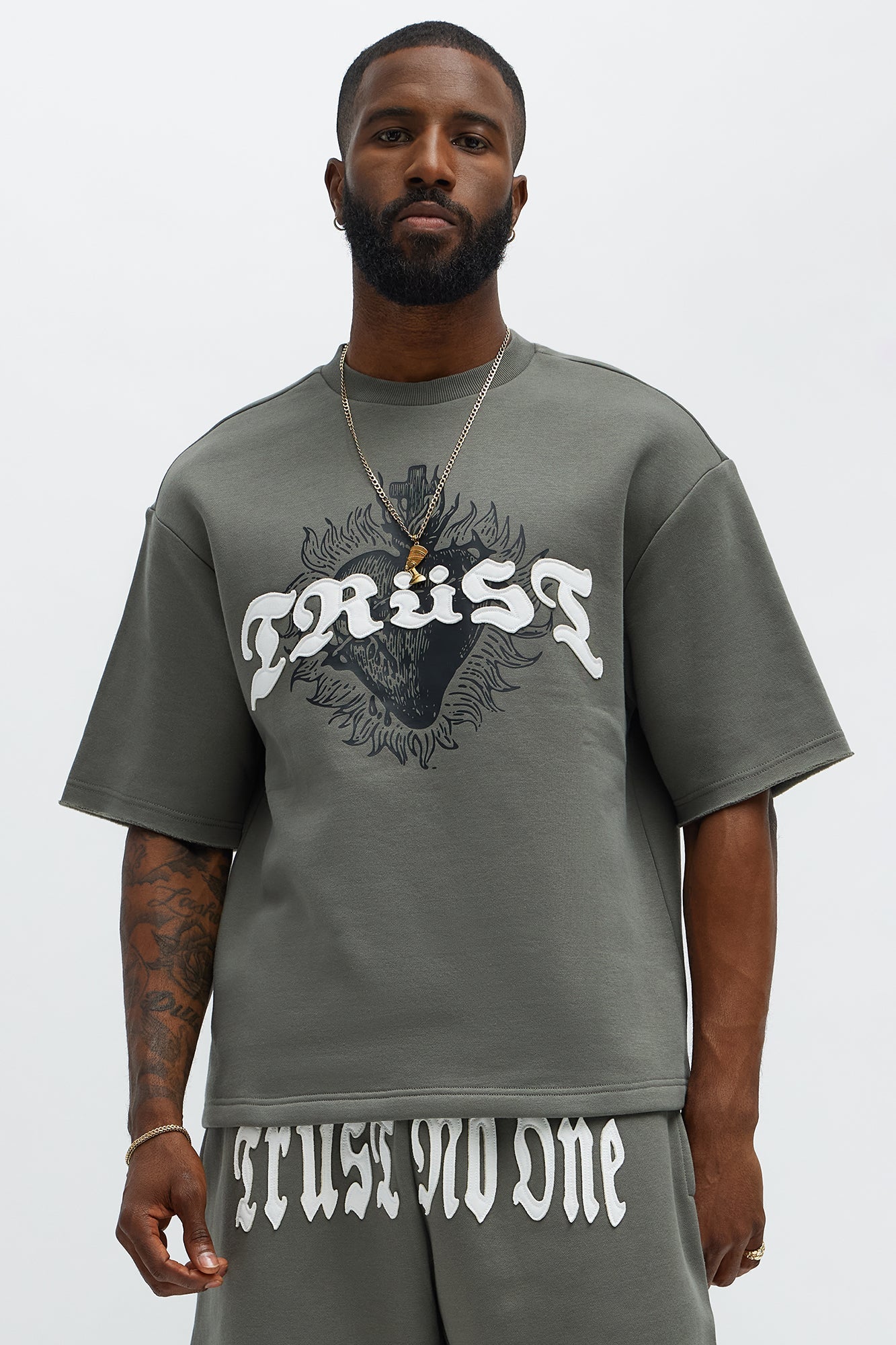 Tyson Trust Issues Short Sleeve Tee - Dark Grey