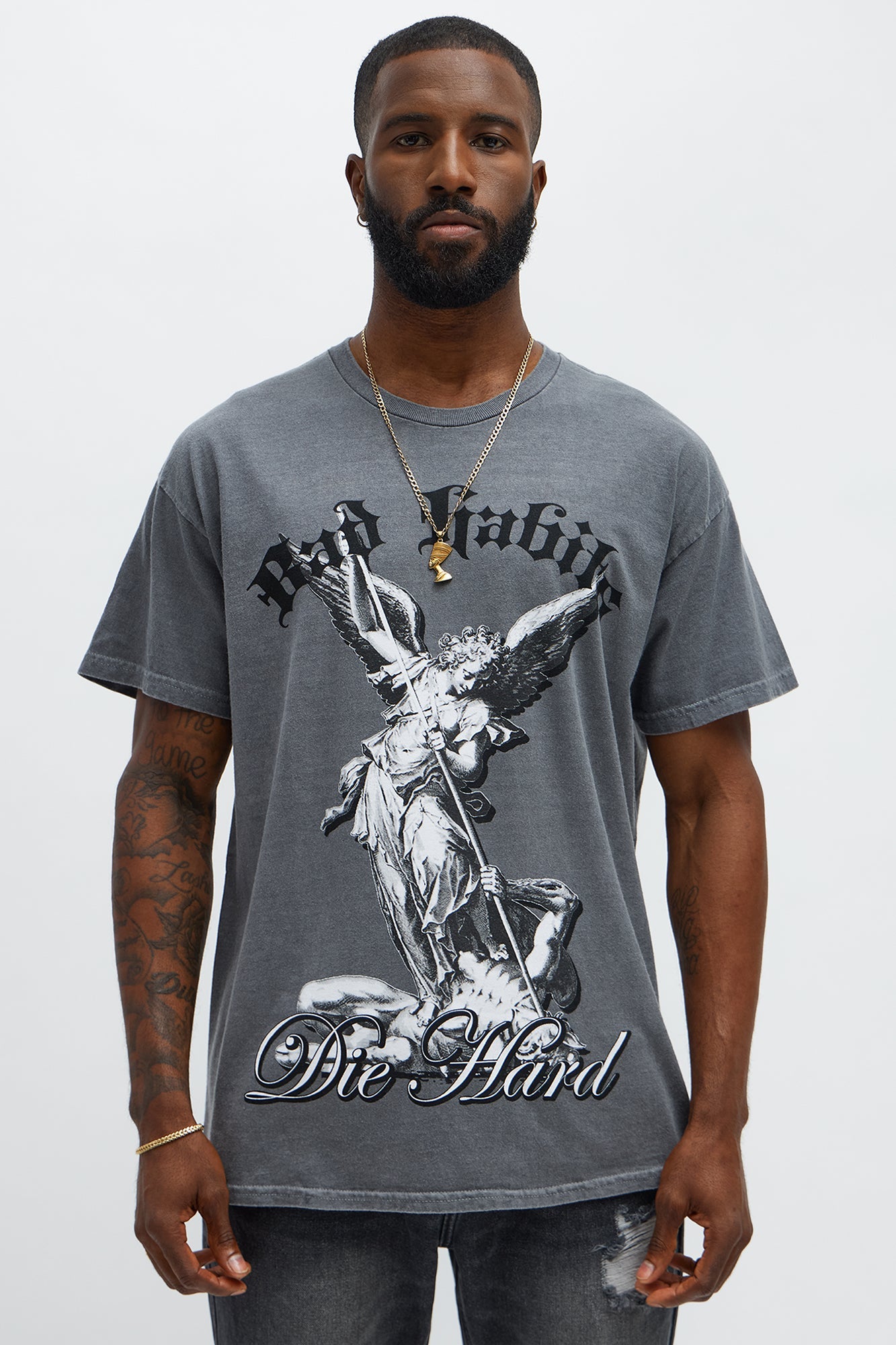 Bad Habits Die Hard Short Sleeve Tee - Charcoal