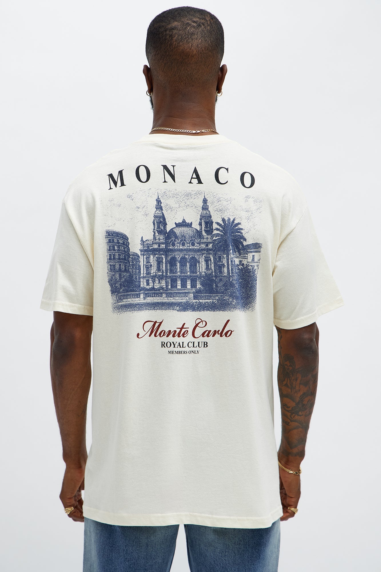 Monte Carlo Royal Club Short Sleeve Tee - Natural