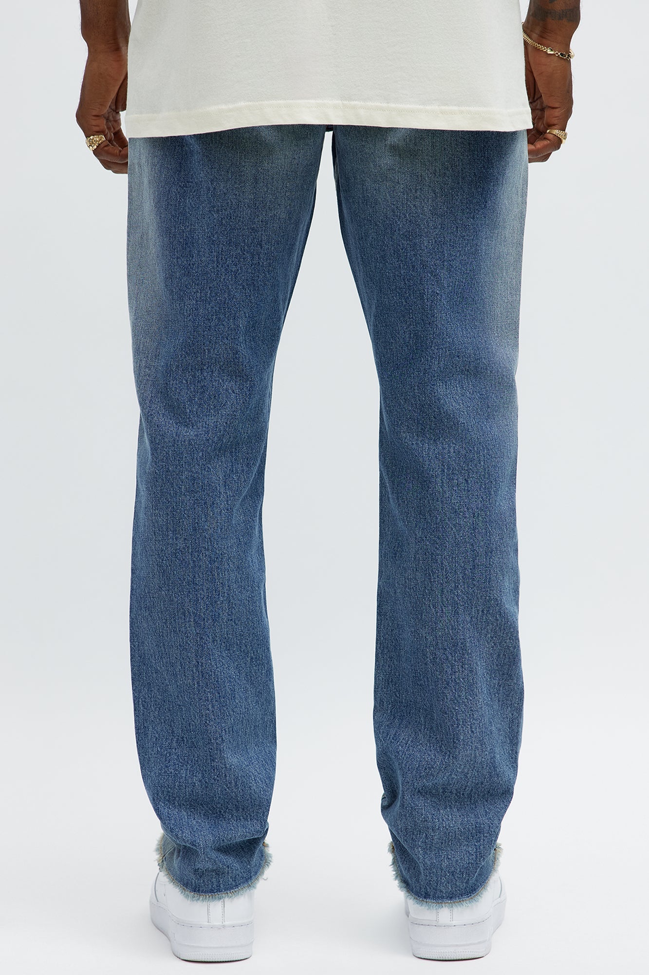 Slim Tino Distressed Jeans - Medium Blue Wash