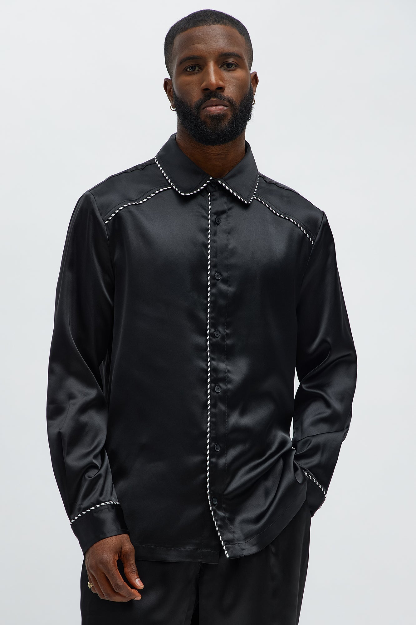 Luxe Button Up Shirt - Black