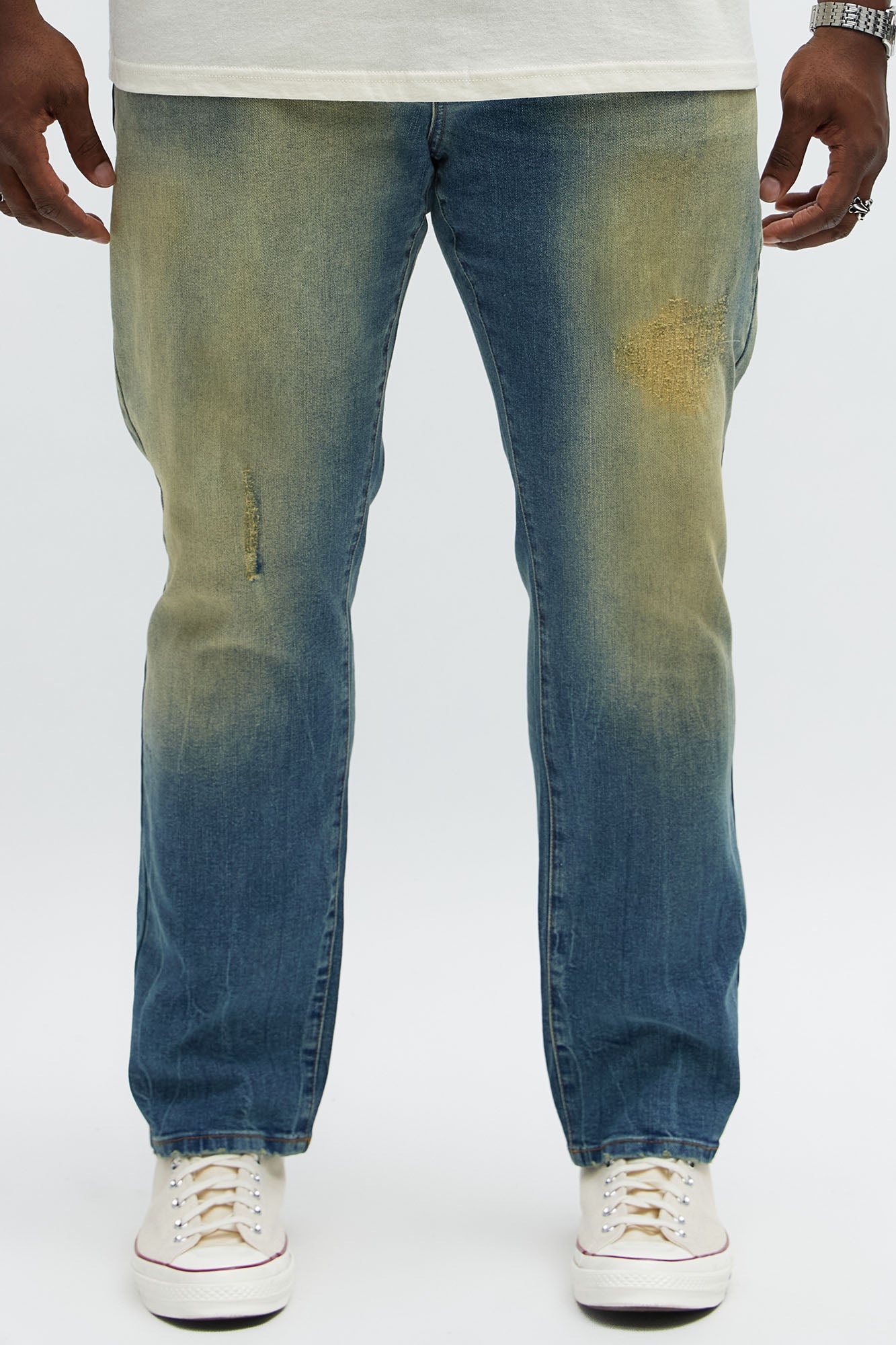 Skinny Comeback Around Distressed Jeans - Vintage Blue Wash