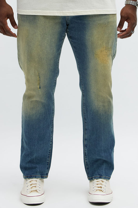 Skinny Comeback Around Distressed Jeans - Vintage Blue Wash