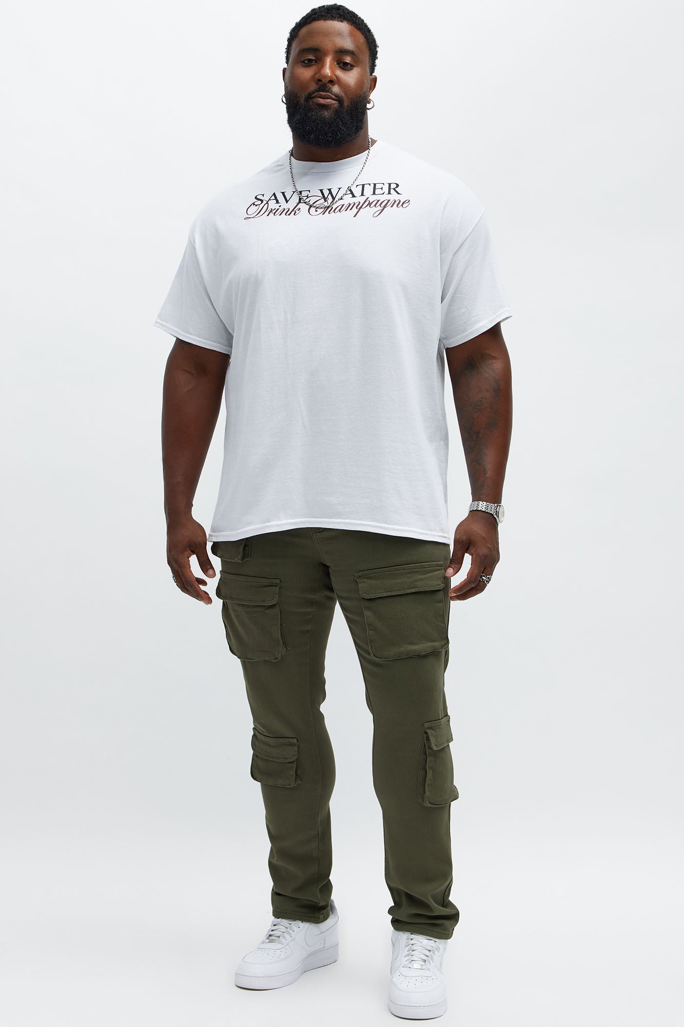 Skinny Pocket Me Cargo Pants - Olive