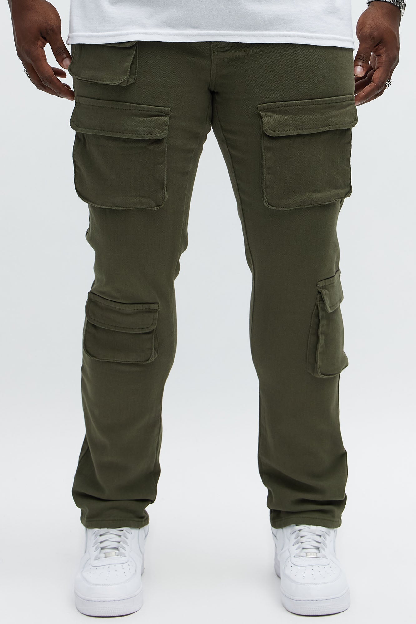 Skinny Pocket Me Cargo Pants - Olive