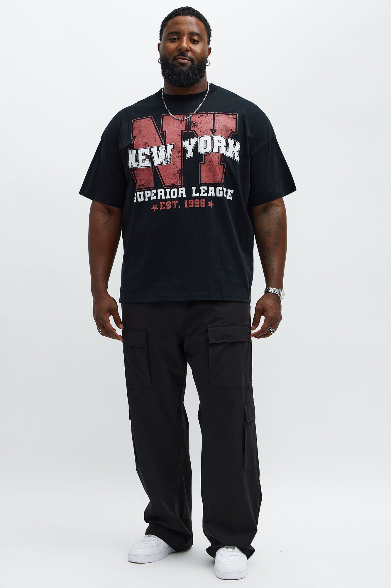 NYC Superior League Est 1995 Boxy Short Sleeve Tee - Black